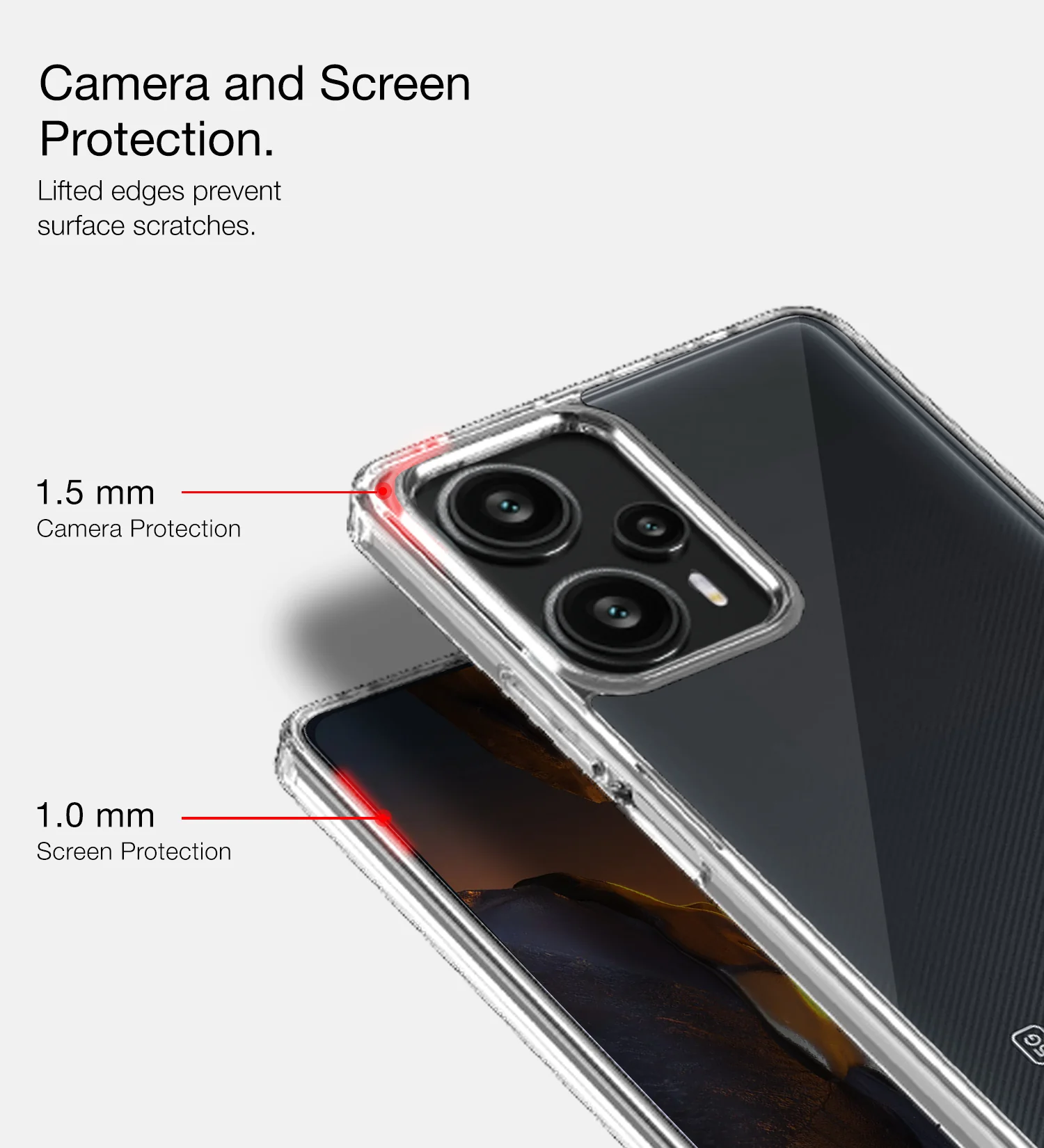 POCO F5 5G (6.67 inch) Back Cover | Ice Crystal Series, Crystal Clear - Image 4