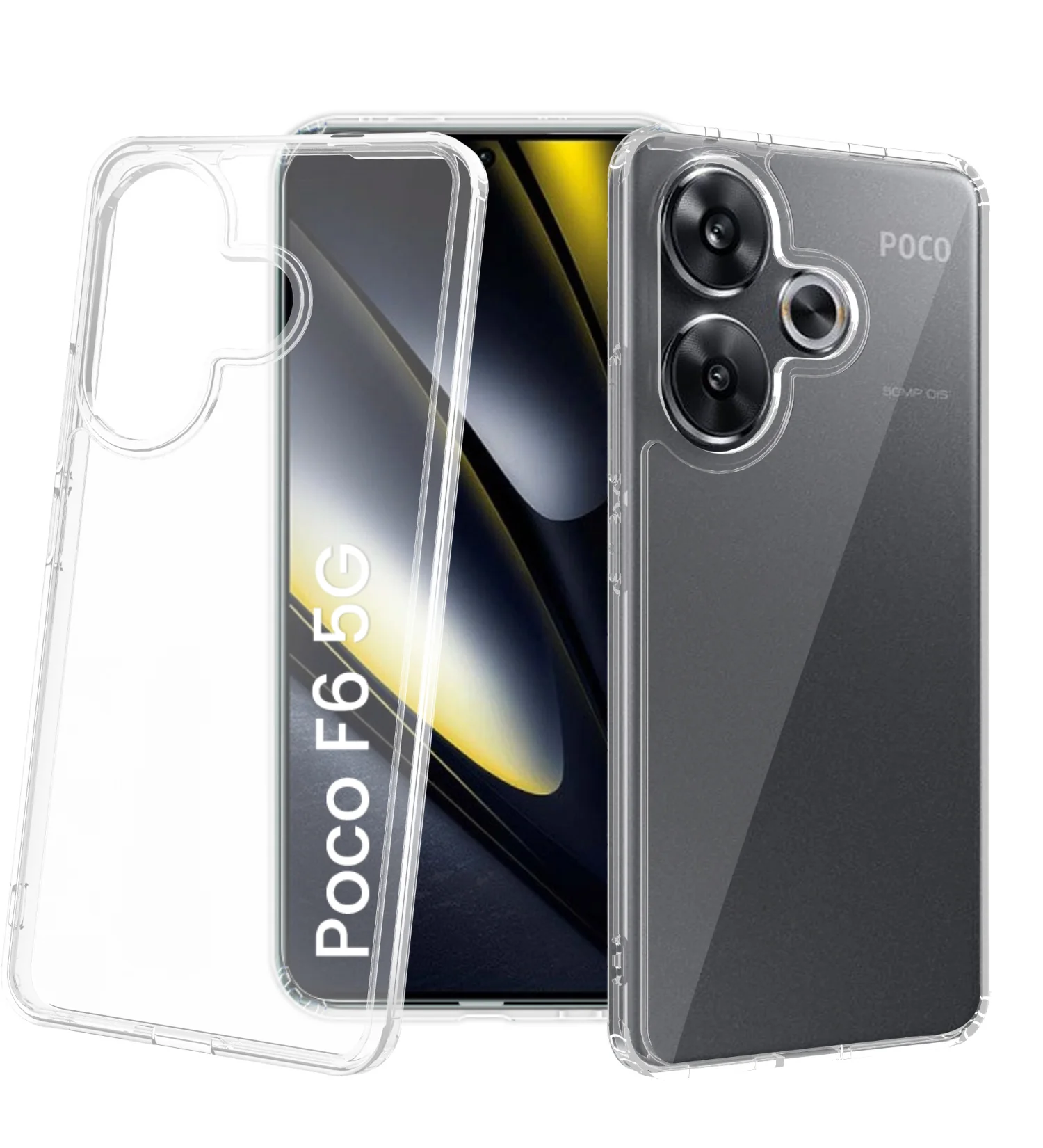 POCO F6 5G (6.67 inch) Back Cover | Ice Crystal Series, Crystal Clear