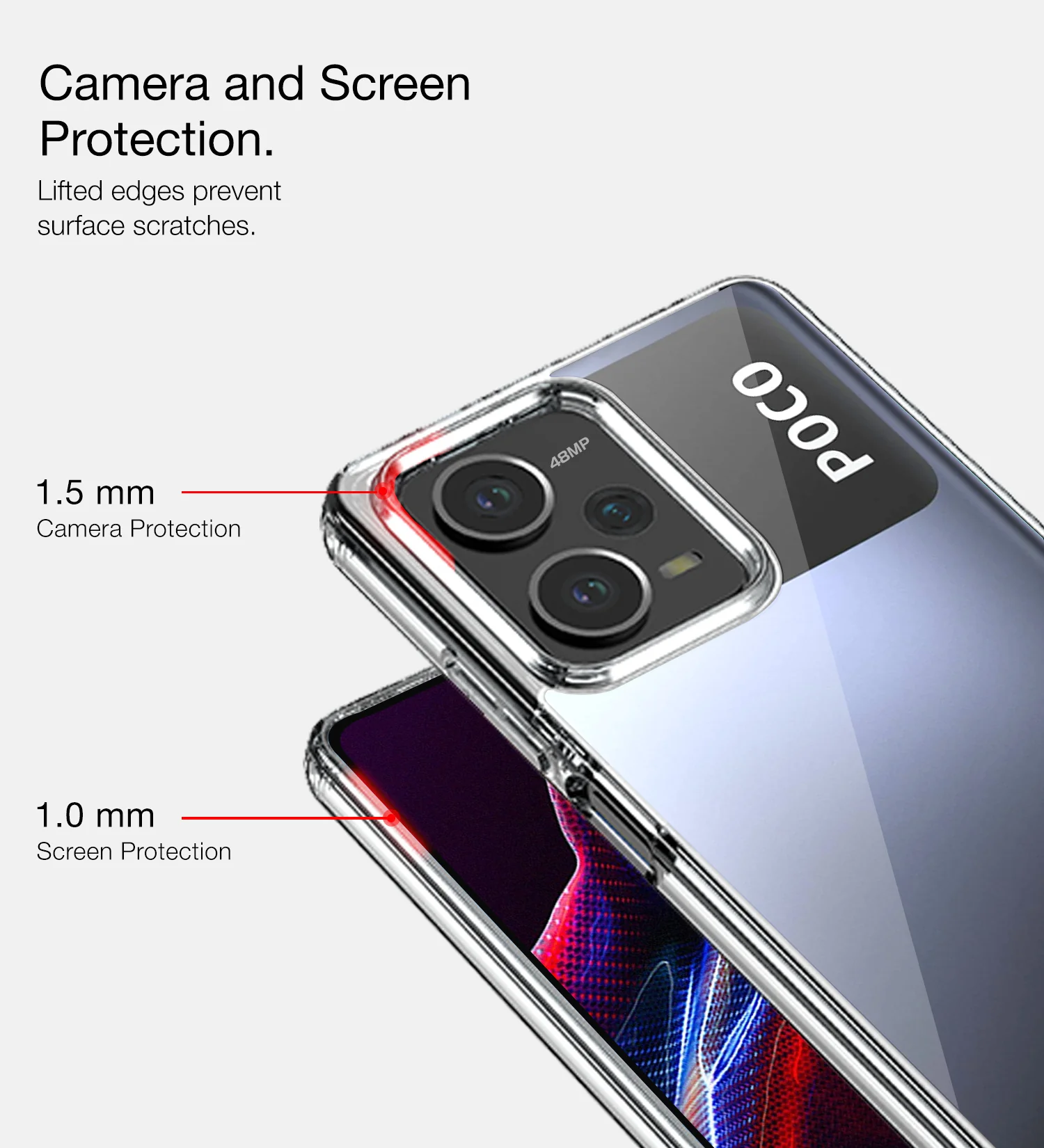 POCO X5 5G (6.67 inch) Back Cover | Ice Crystal Series, Crystal Clear - Image 4