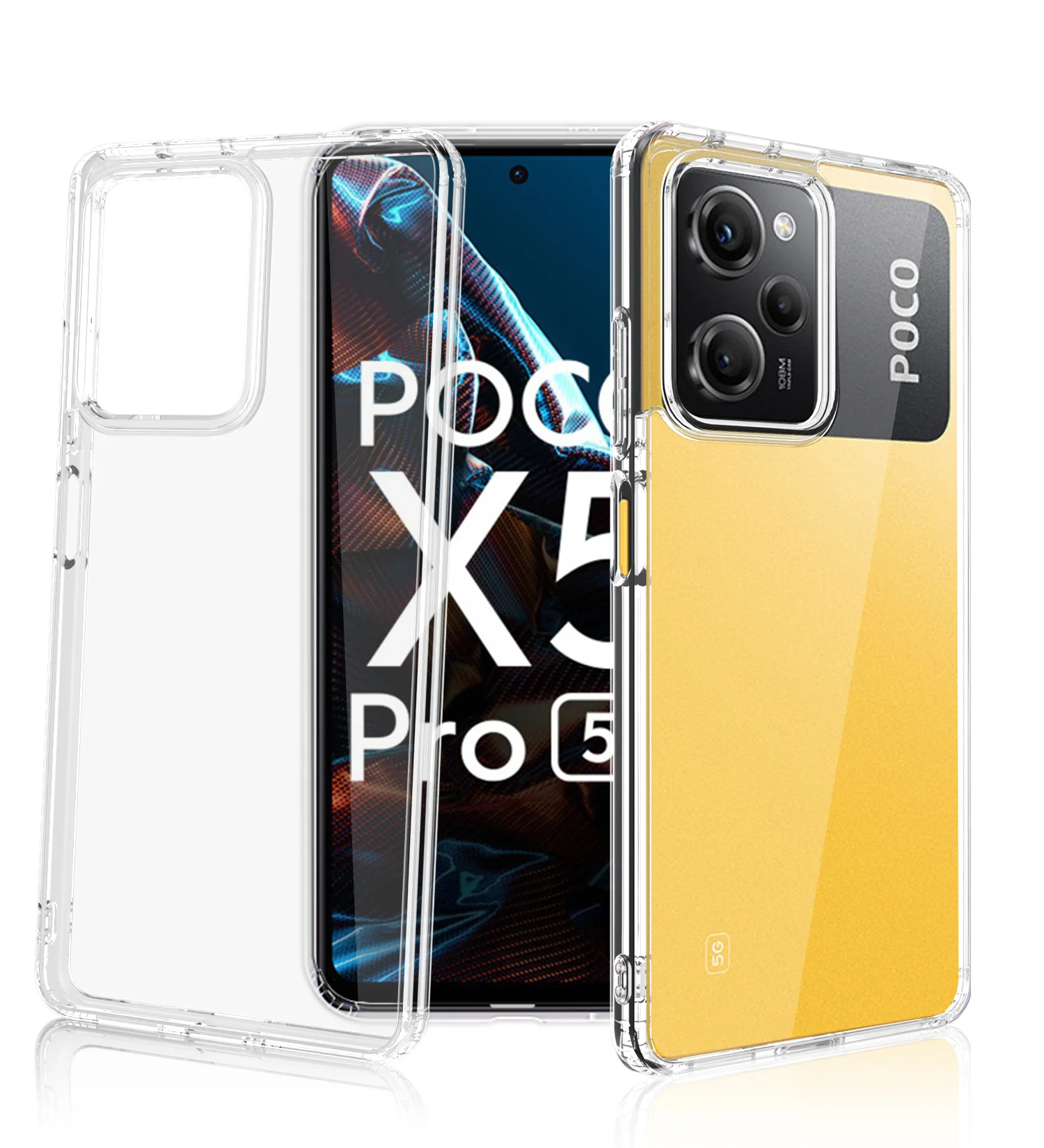 POCO X5 Pro 5G (6.67 inch) Back Cover | Ice Crystal Series, Crystal Clear