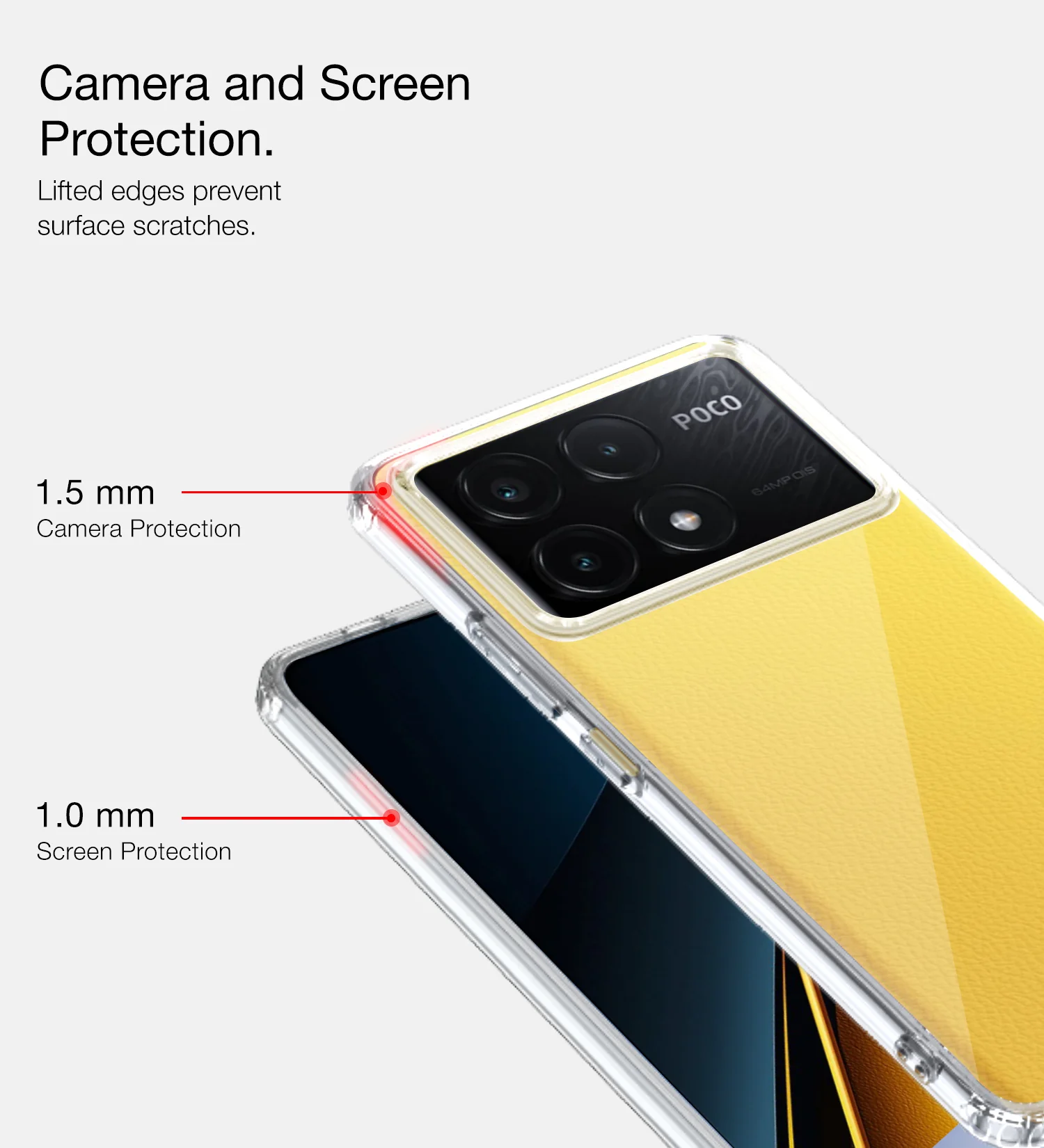Poco X6 Pro 5G (6.67 inch) Back Cover | Ice Crystal Series, Crystal Clear - Image 5