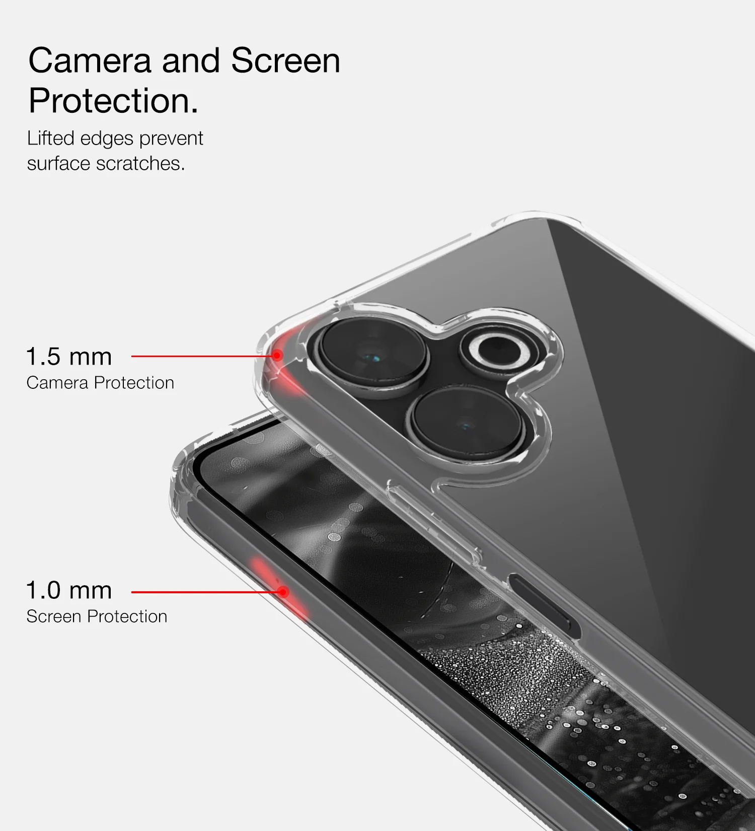 Poco M6 Plus 5G, Redmi 13 5G (6.79 inch) Back Cover | Ice Crystal Series, Crystal Clear - Image 4