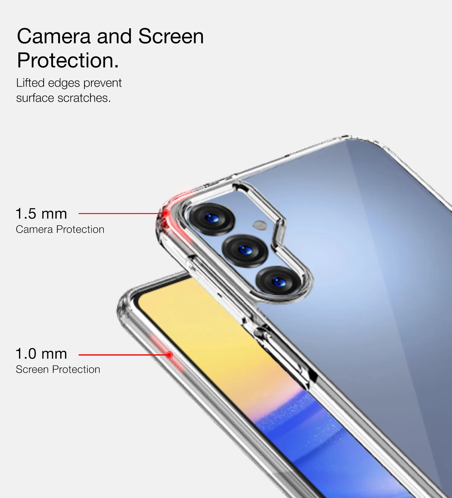 Samsung Galaxy A15 5G, Samsung Galaxy F15 5G (6.5 inch) Back Cover | Ice Crystal Series, Crystal Clear - Image 5