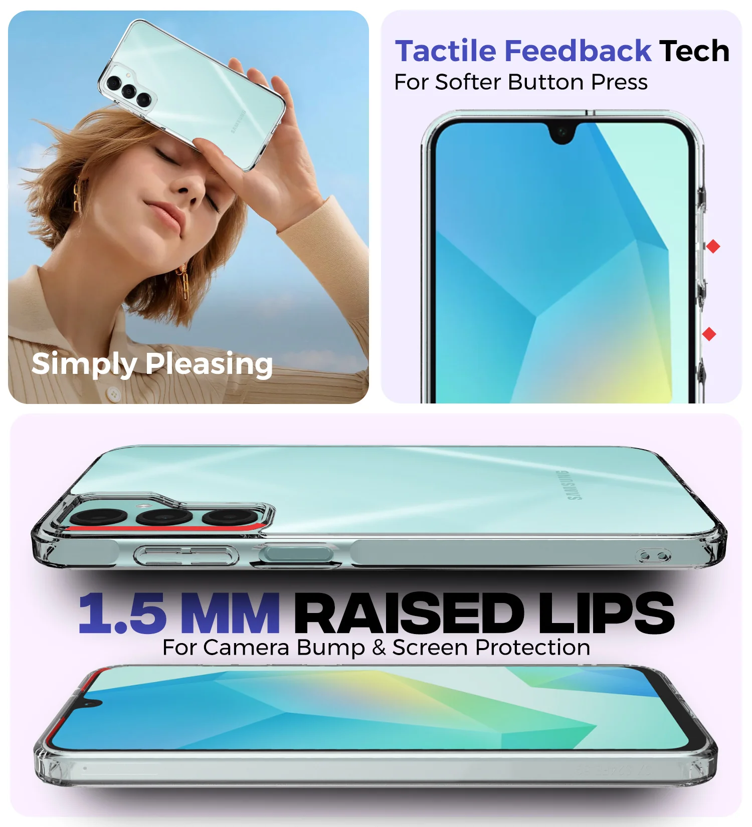 Samsung Galaxy A16 5G (6.7 inch) Back Cover | Ice Crystal Series, Crystal Clear - Image 3