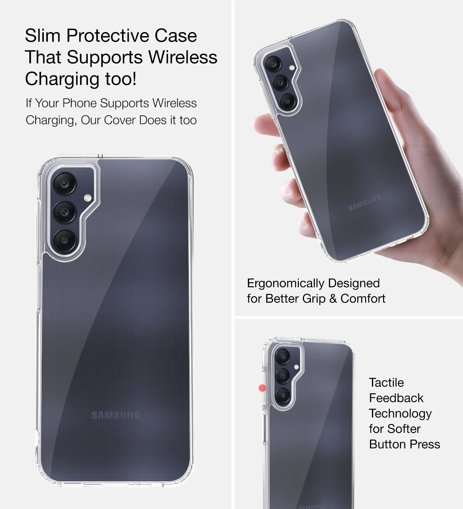 Samsung Galaxy A25 5G (6.5 inch) Back Cover | Ice Crystal Series, Crystal Clear - Image 6