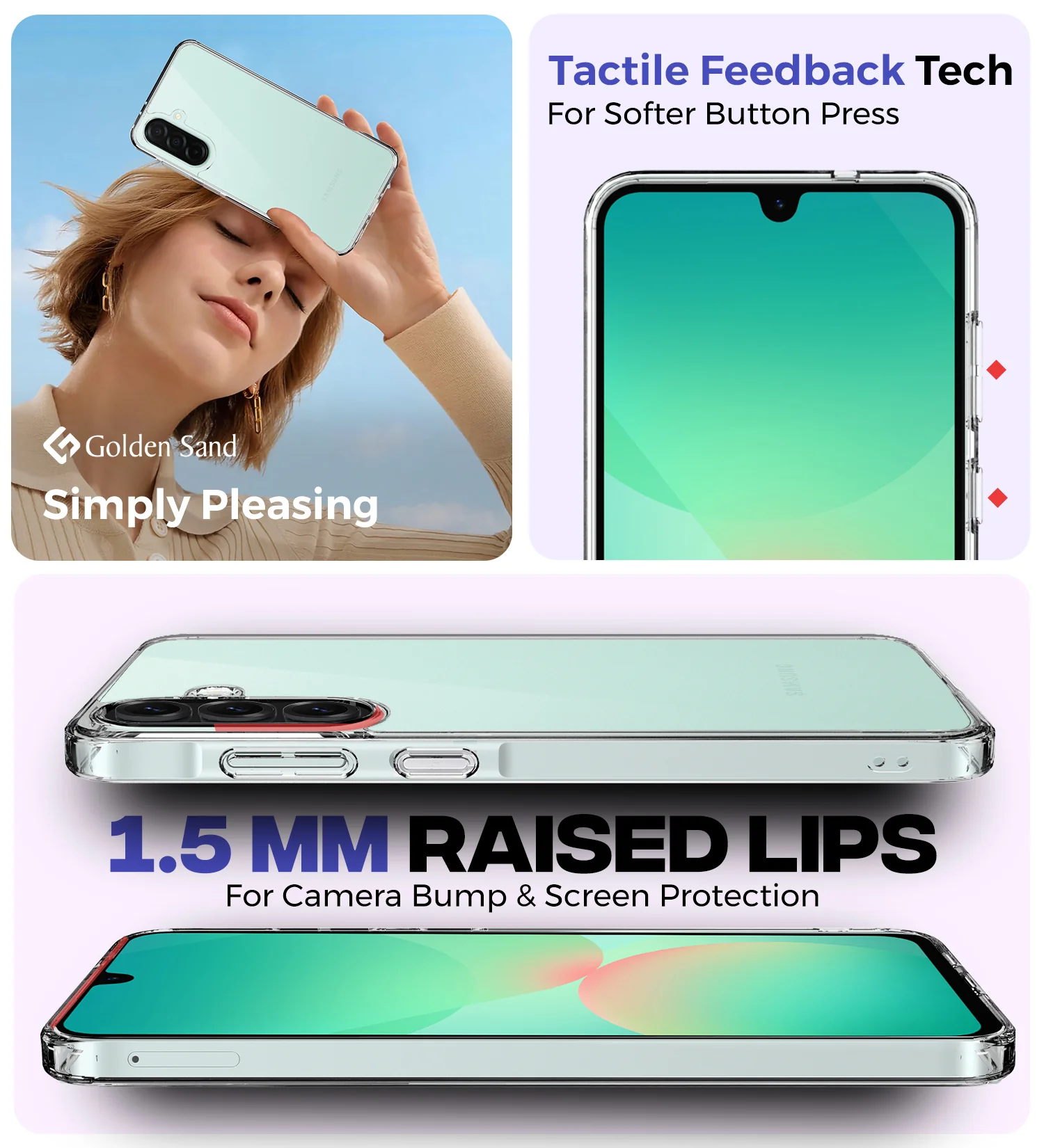 Samsung Galaxy A26 5G (6.7 inch) Back Cover | Ice Crystal Series, Crystal Clear - Image 3