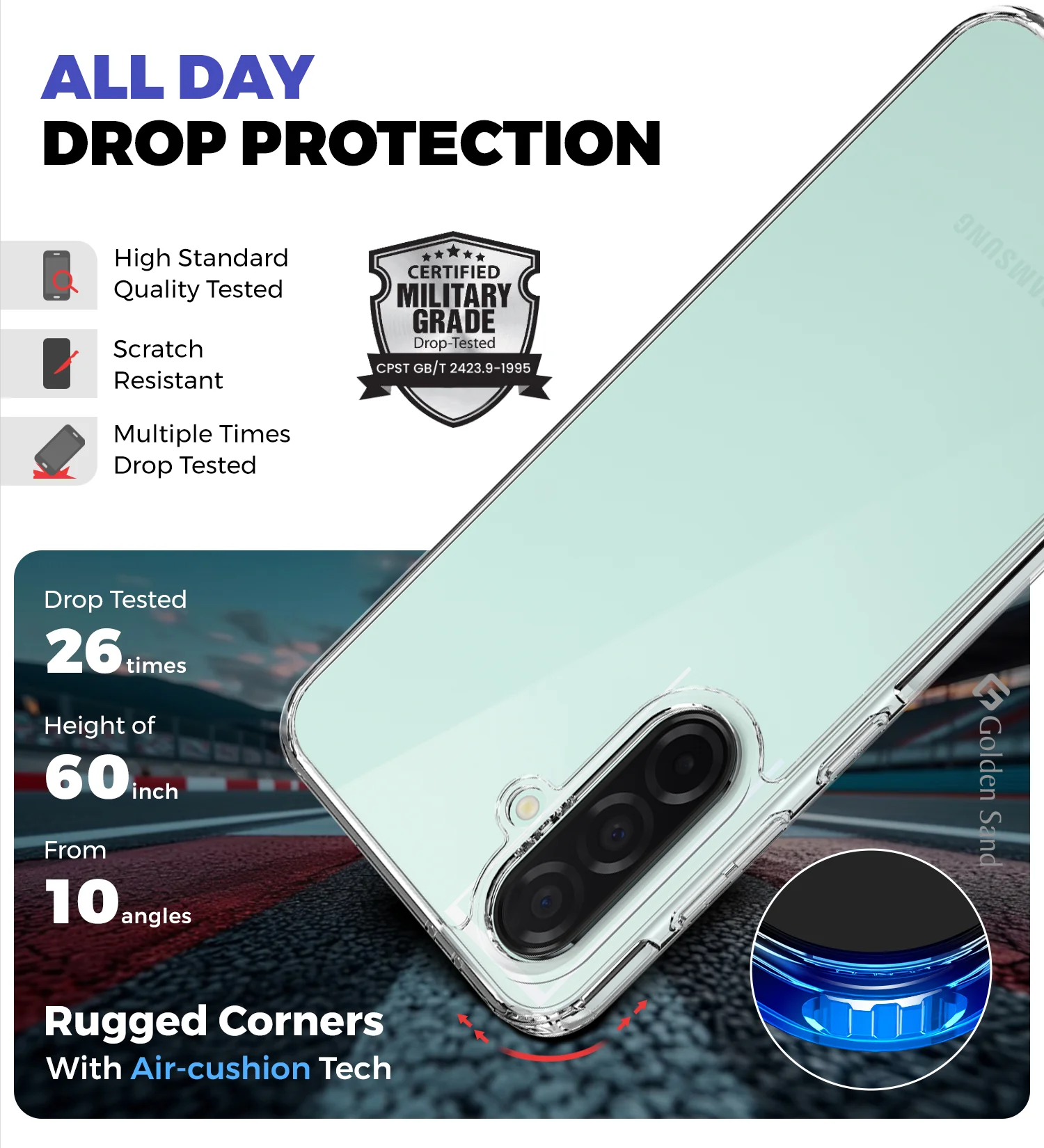 Samsung Galaxy A26 5G (6.7 inch) Back Cover | Ice Crystal Series, Crystal Clear - Image 4