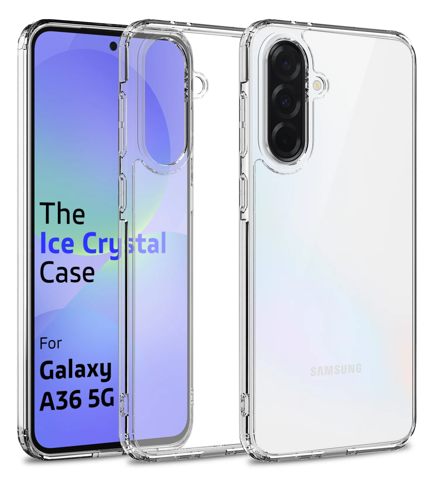 Samsung Galaxy A36 5G (6.7 inch) Back Cover | Ice Crystal Series, Crystal Clear