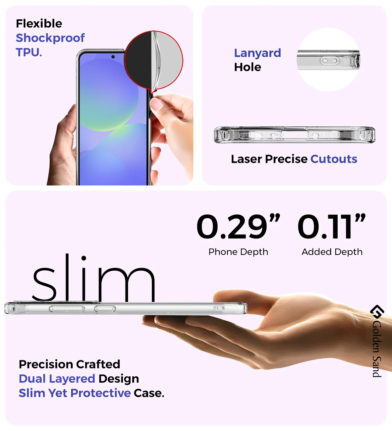 Samsung Galaxy A36 5G (6.7 inch) Back Cover | Ice Crystal Series, Crystal Clear - Image 5