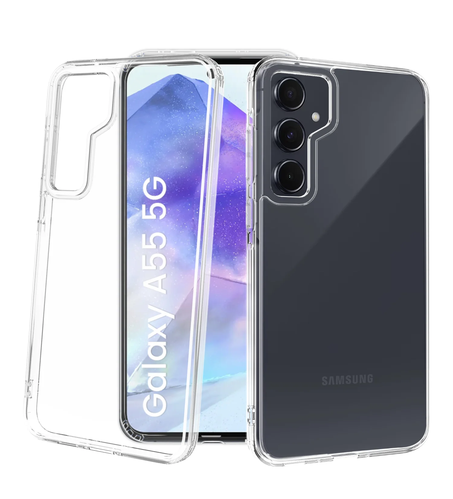 Samsung Galaxy A55 5G (6.6 inch) Back Cover | Ice Crystal Series, Crystal Clear