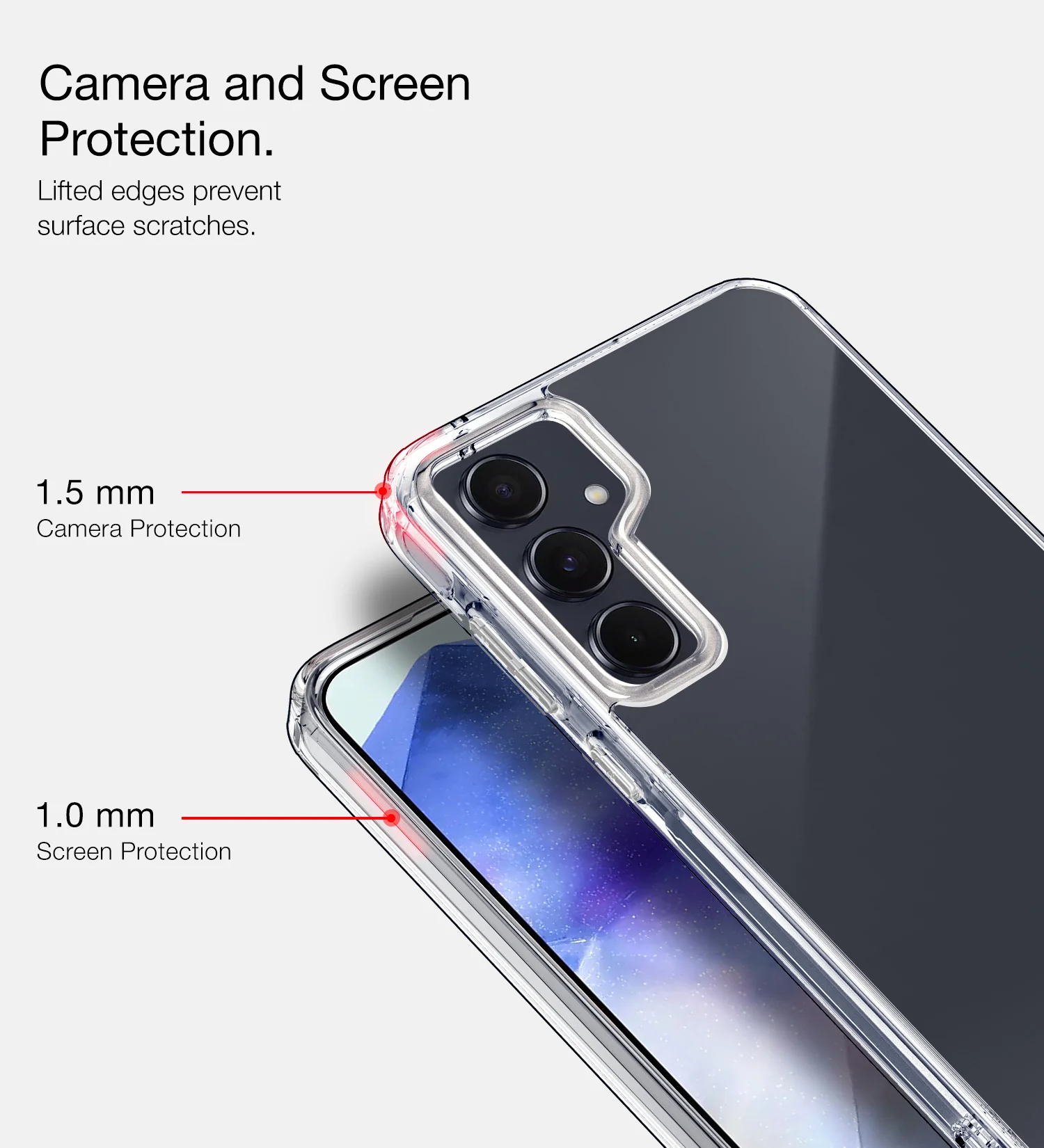 Samsung Galaxy A55 5G (6.6 inch) Back Cover | Ice Crystal Series, Crystal Clear - Image 4