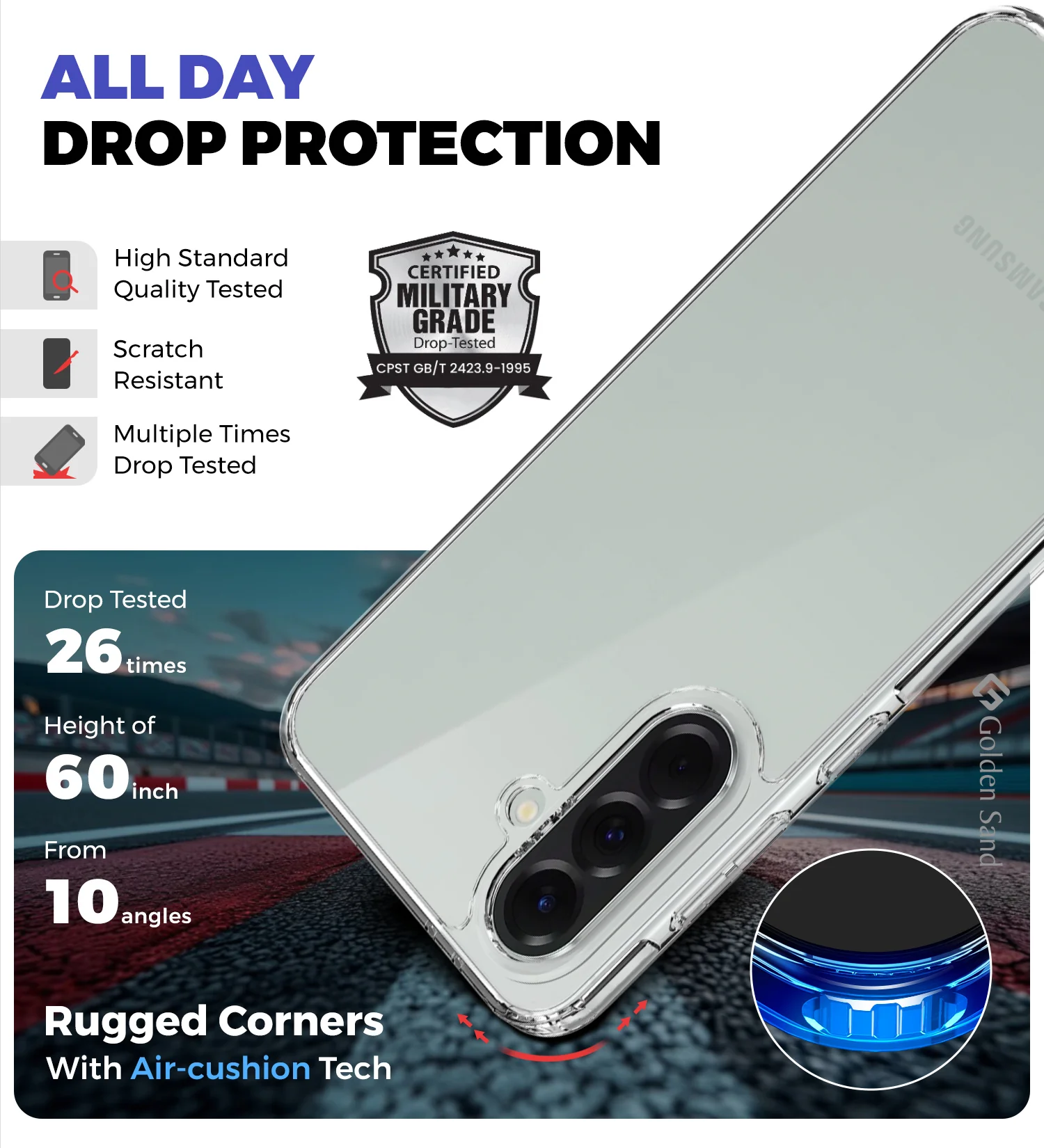 Samsung Galaxy A56 5G (6.7 inch) Back Cover | Ice Crystal Series, Crystal Clear - Image 4