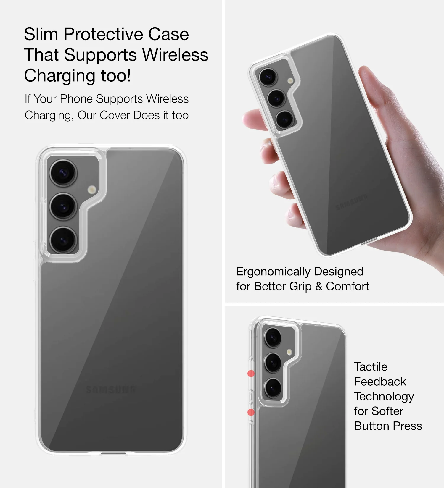 Samsung Galaxy S24 5G (6.2 inch) Back Cover | Ice Crystal Series, Crystal Clear - Image 6