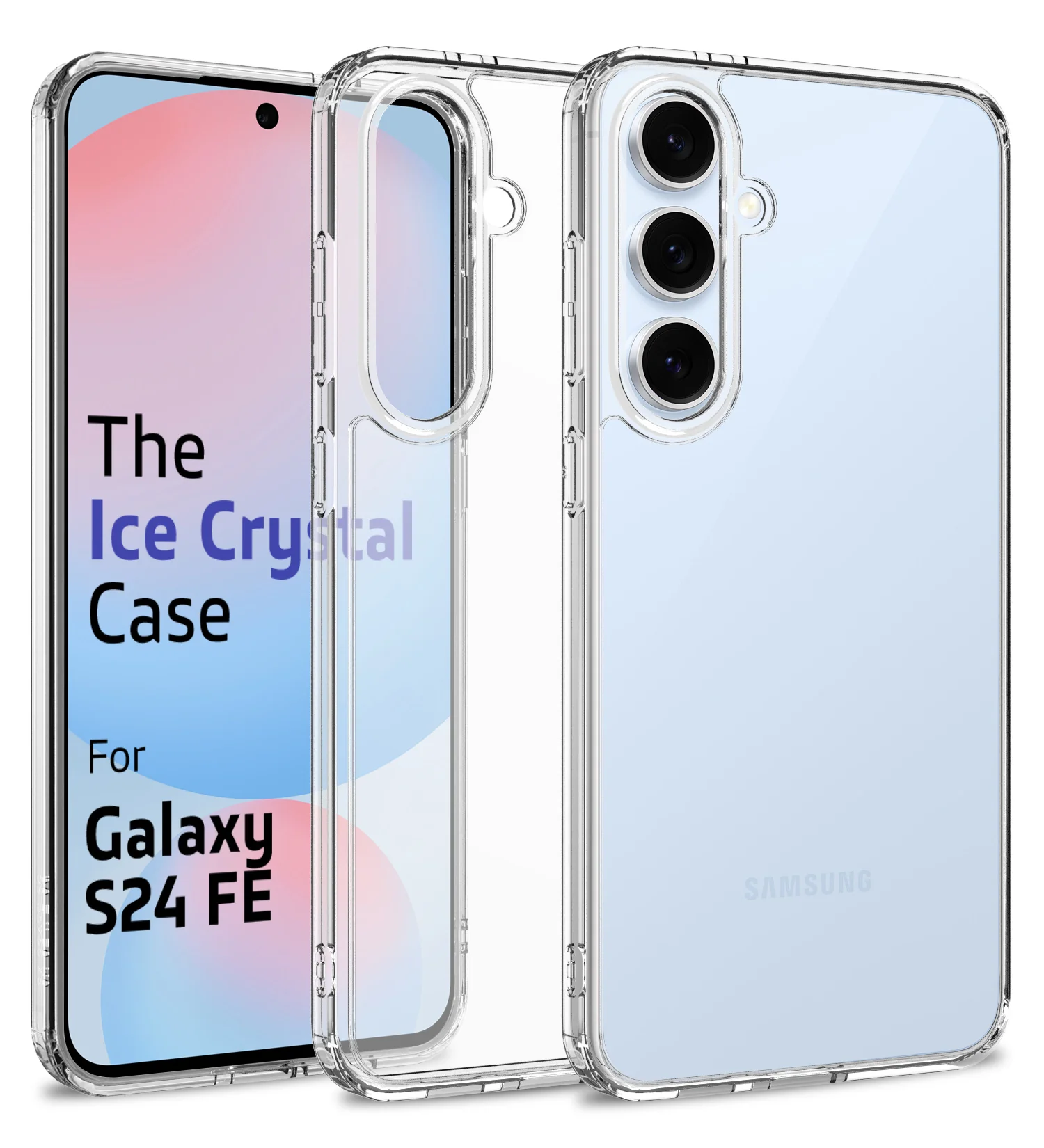 Samsung Galaxy S24 FE 5G (6.7 inch) Back Cover | Ice Crystal Series, Crystal Clear