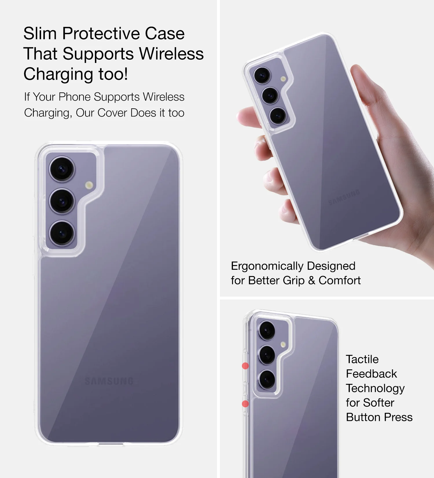 Samsung Galaxy S24+ Plus 5G (6.7 inch) Back Cover | Ice Crystal Series, Crystal Clear - Image 6