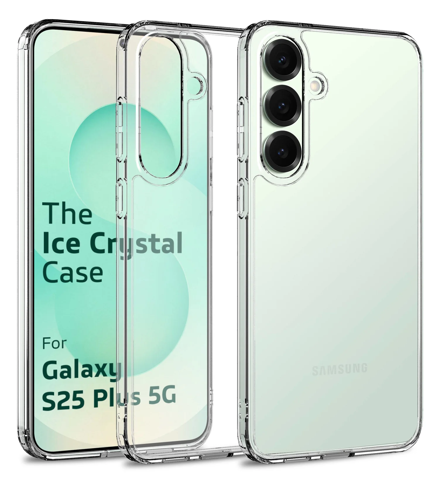 Samsung Galaxy S25 Plus 5G (6.7 inch) Back Cover | Ice Crystal Series, Crystal Clear