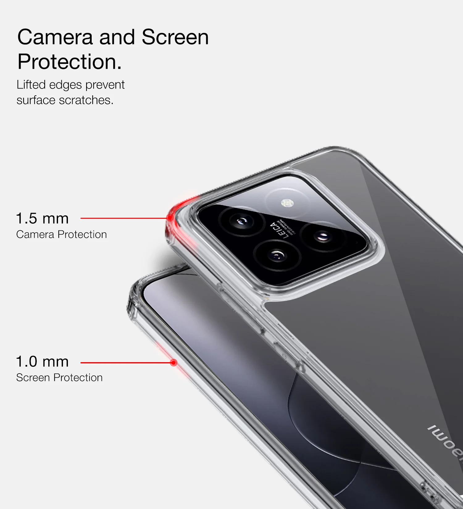 Xiaomi 14 5G (6.36 inch) Back Cover | Ice Crystal Series, Crystal Clear - Image 4