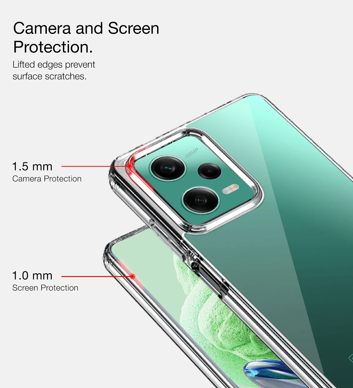 POCO X5 5G (6.67 inch) Back Cover | Ice Crystal Series, Crystal Clear - Image 4