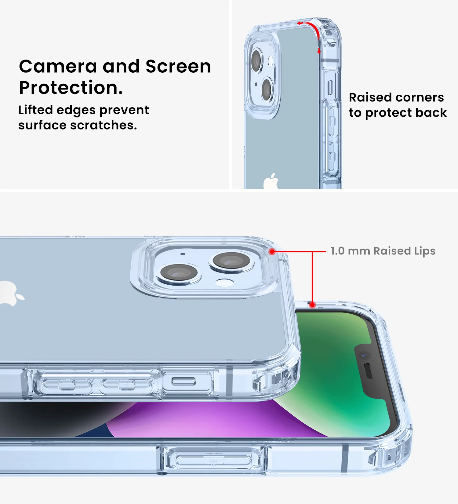 Apple iPhone 14 (6.1 inch) Back Cover | Ice Crystal Series, Crystal Clear - Image 4