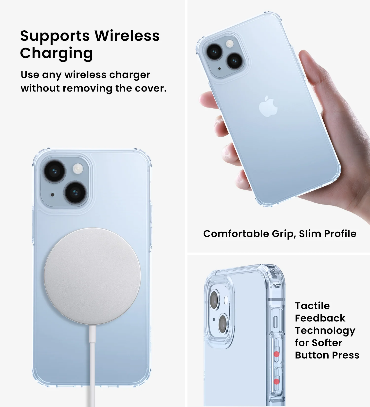 Apple iPhone 14 (6.1 inch) Back Cover | Ice Crystal Series, Crystal Clear - Image 5