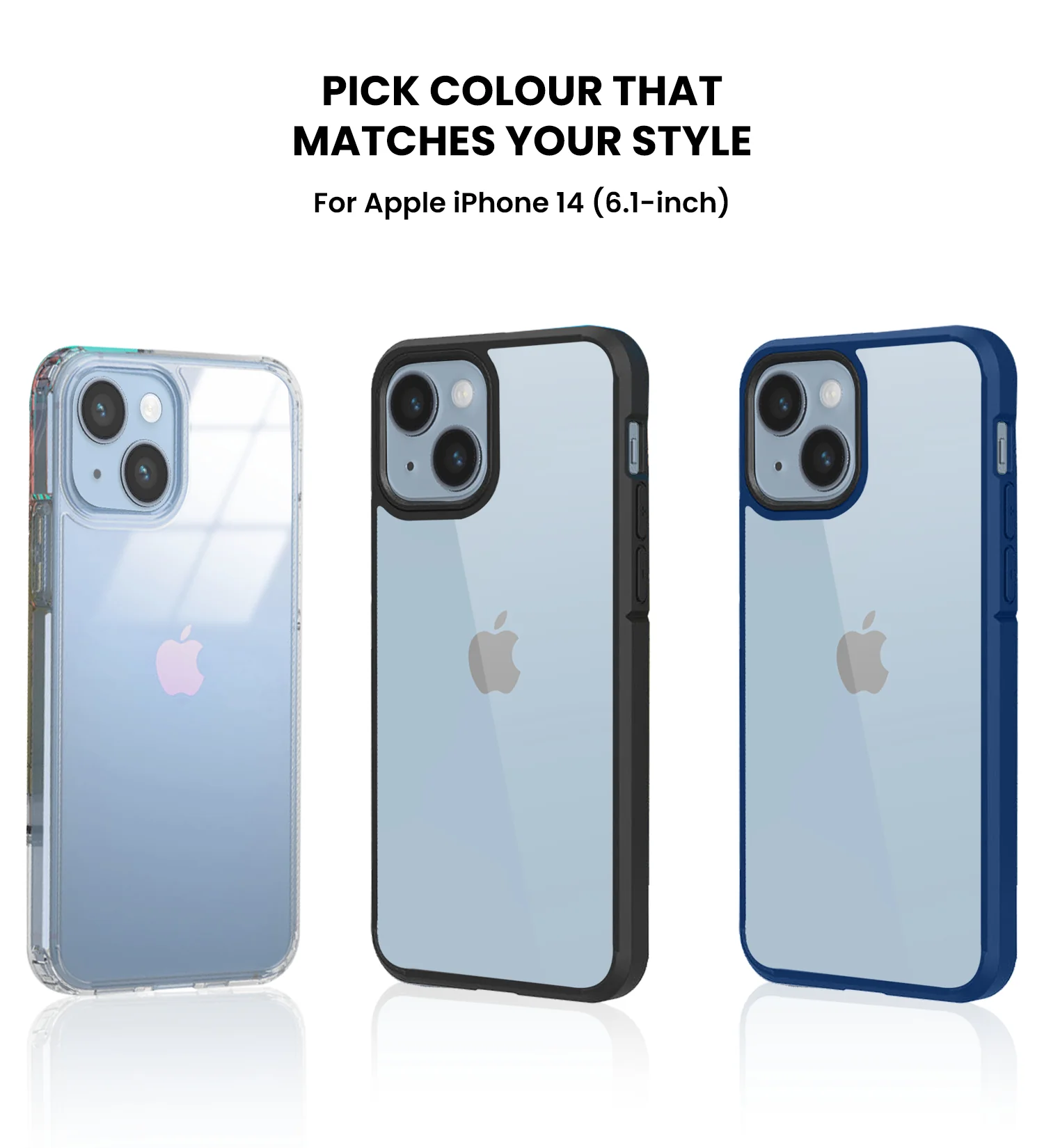 Apple iPhone 14 (6.1 inch) Back Cover | Ice Crystal Series, Crystal Clear - Image 6