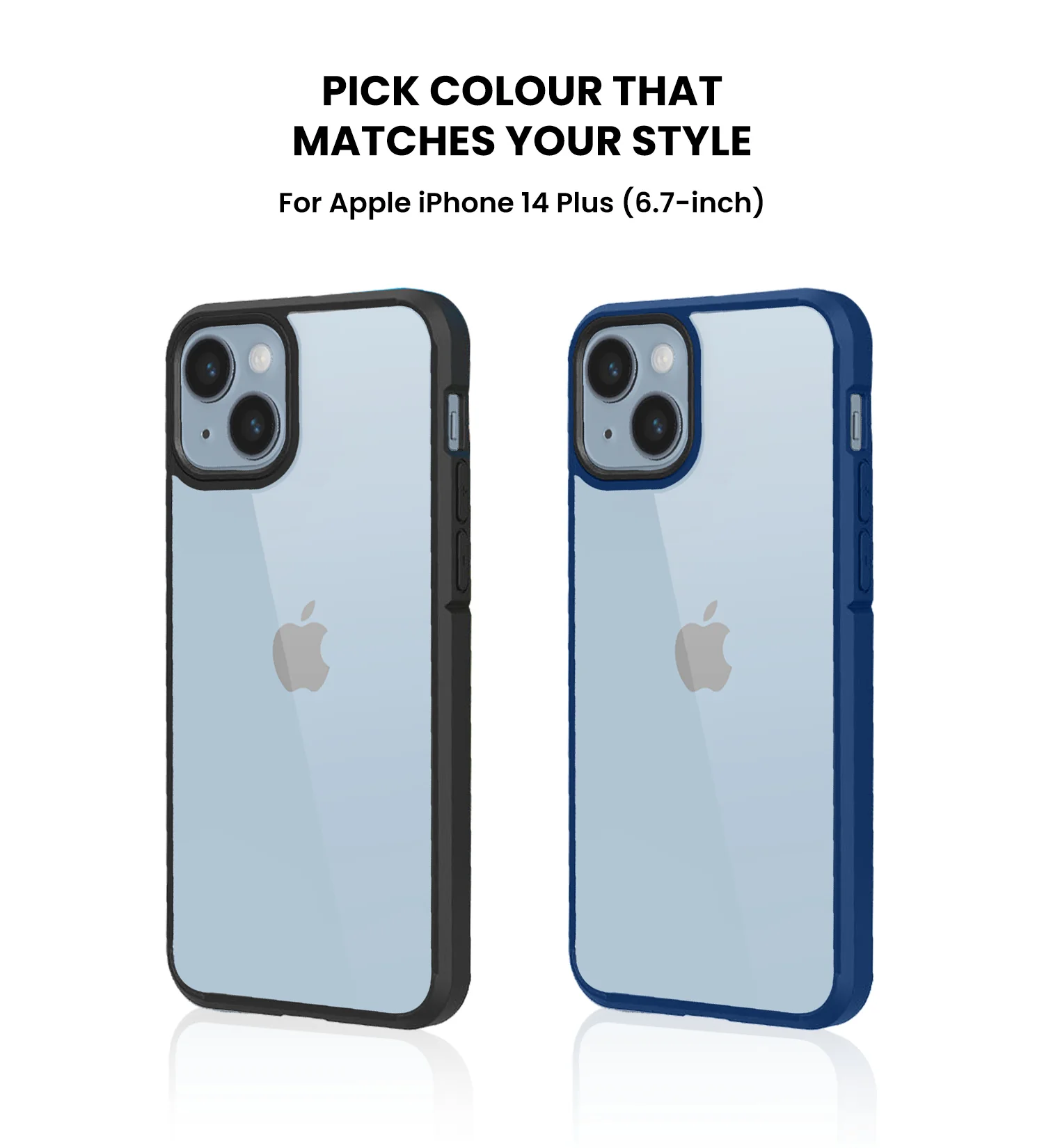 Apple iPhone 14 Plus (6.7 inch) Back Cover | Ice Crystal Series [Anti Yellow], Deep Blue - Image 6