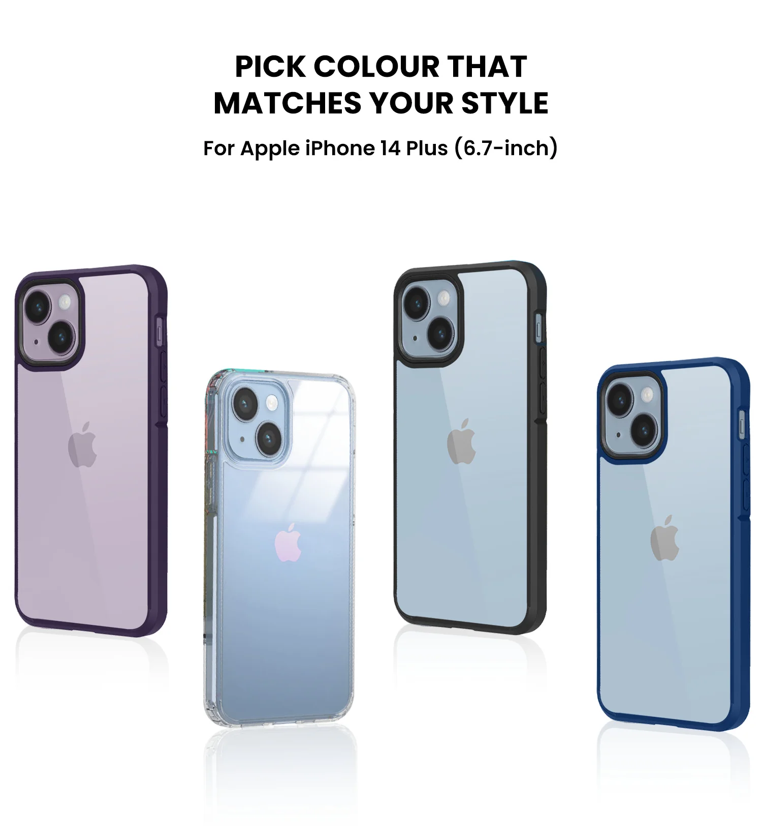 Apple iPhone 14 Plus (6.7 inch) Back Cover | Ice Crystal Series [Anti Yellow], Purple - Image 6