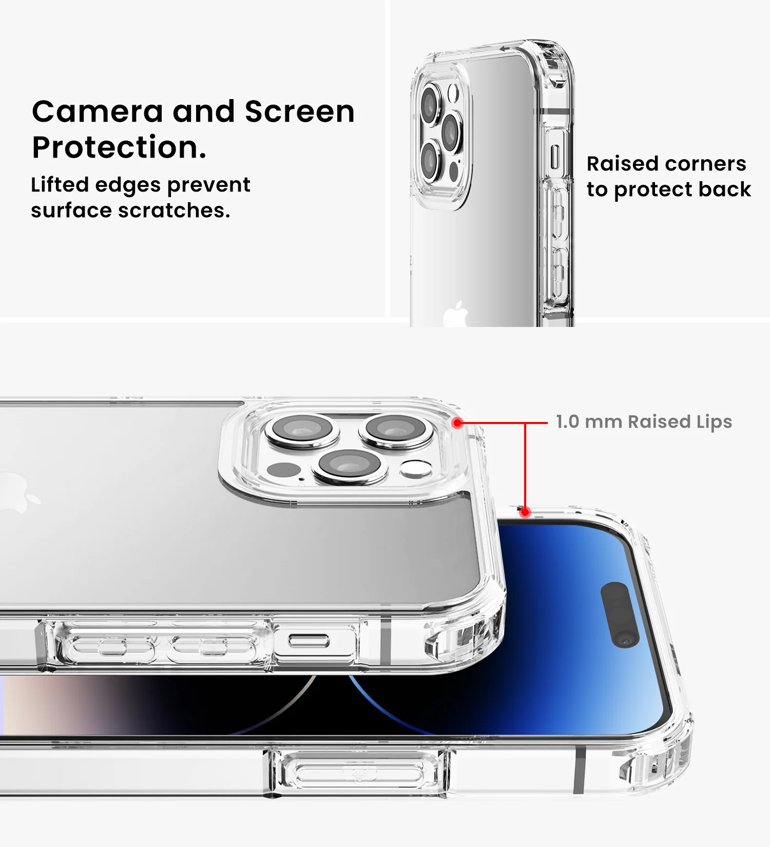 Apple iPhone 14 Pro (6.1 inch) Back Cover | Ice Crystal Series, Crystal Clear - Image 4
