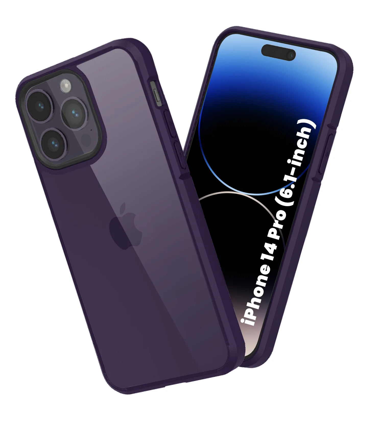 Apple iPhone 14 Pro (6.1 inch) Back Cover | Ice Crystal Series [Anti Yellow], Purple