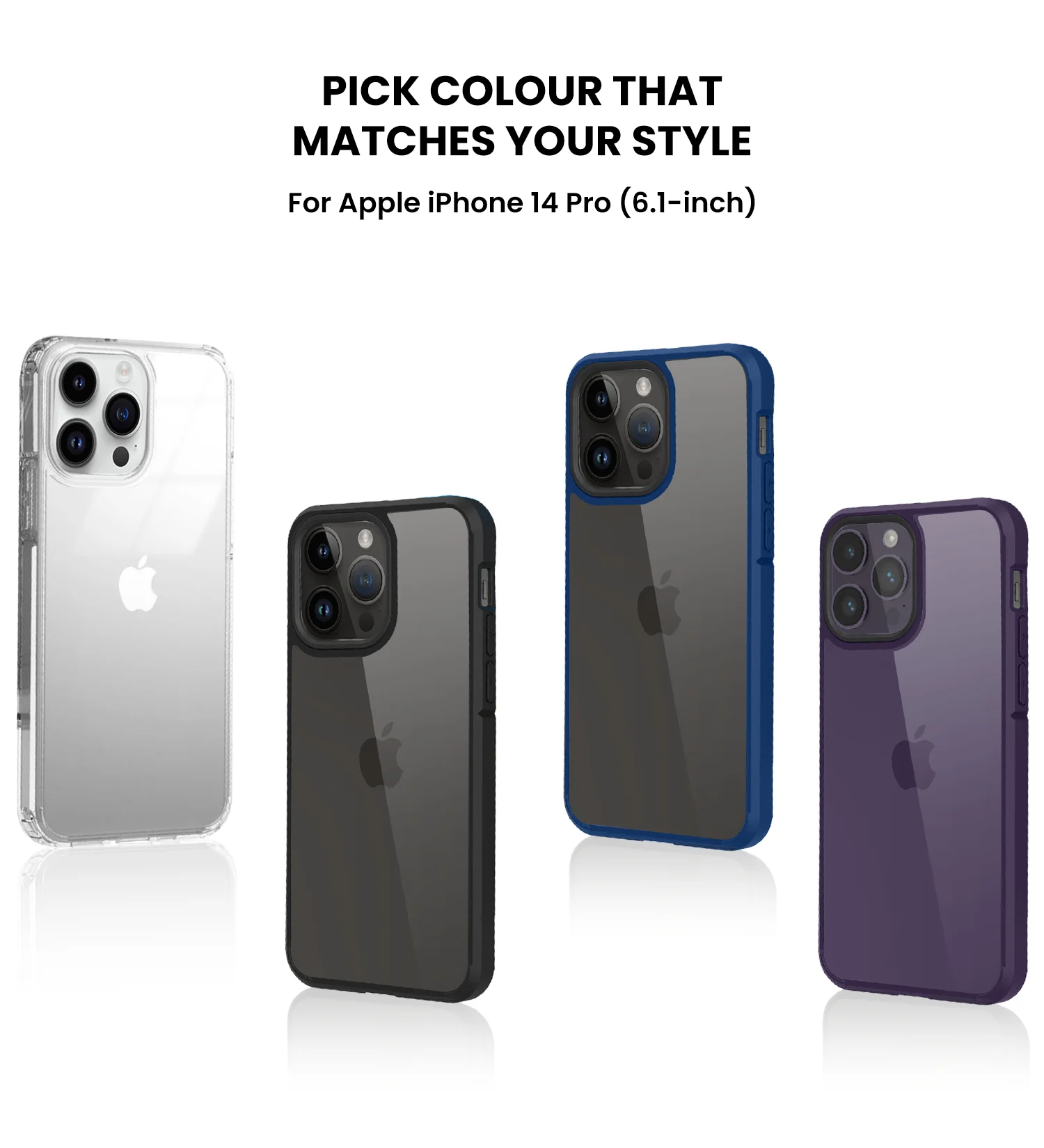 Apple iPhone 14 Pro (6.1 inch) Back Cover | Ice Crystal Series [Anti Yellow], Purple - Image 6