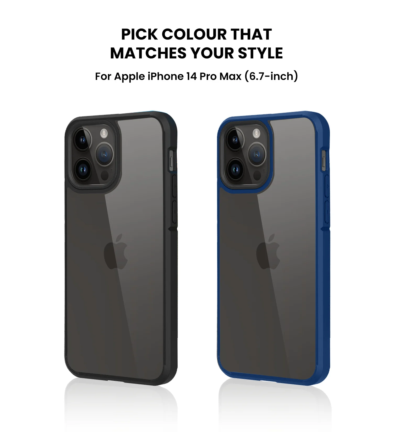Apple iPhone 14 Pro Max (6.7 inch) Back Cover | Ice Crystal Series [Anti Yellow], Deep Blue - Image 6