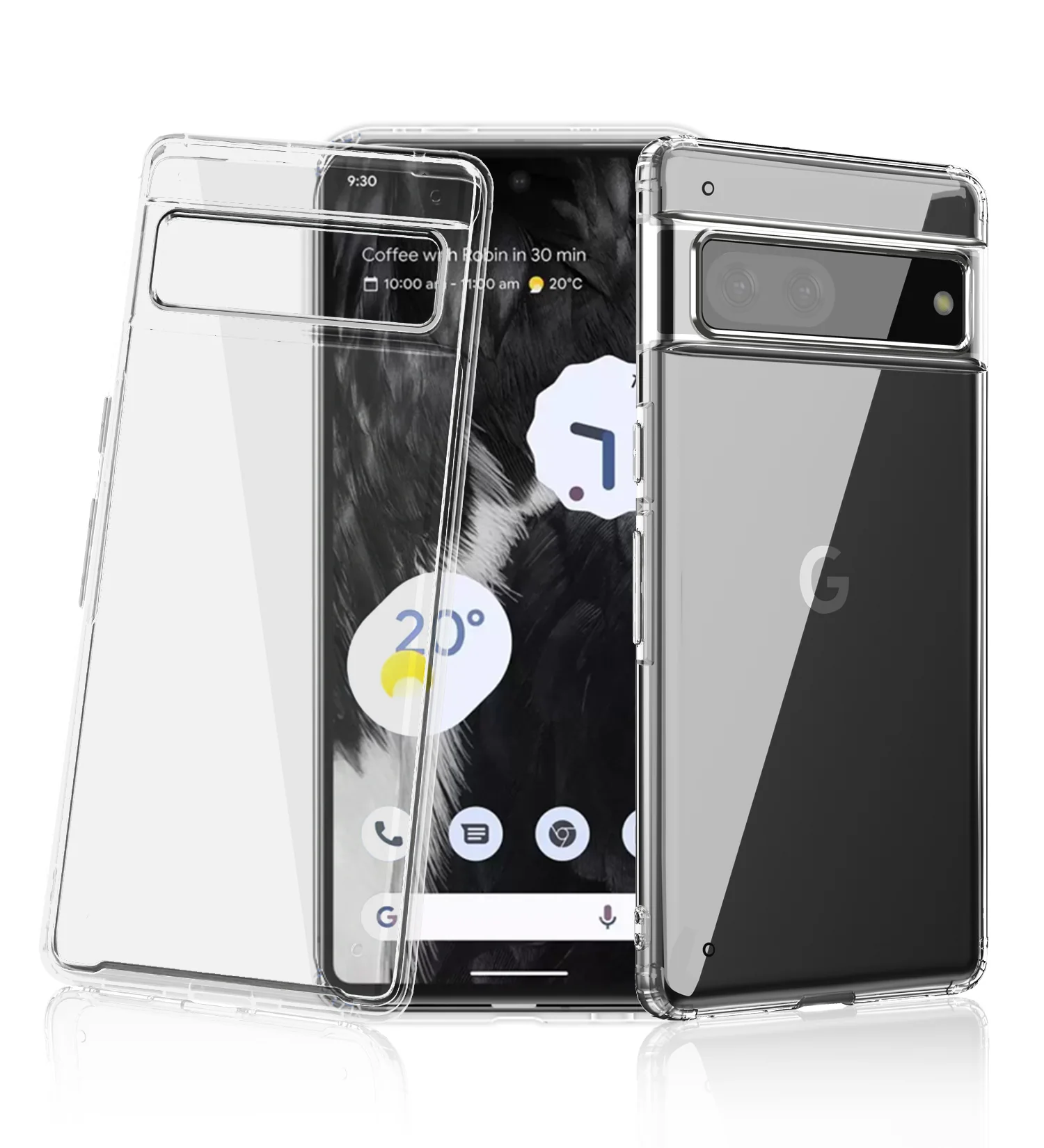 Google Pixel 7 5G (6.3 inch) Back Cover | Ice Crystal Series, Crystal Clear