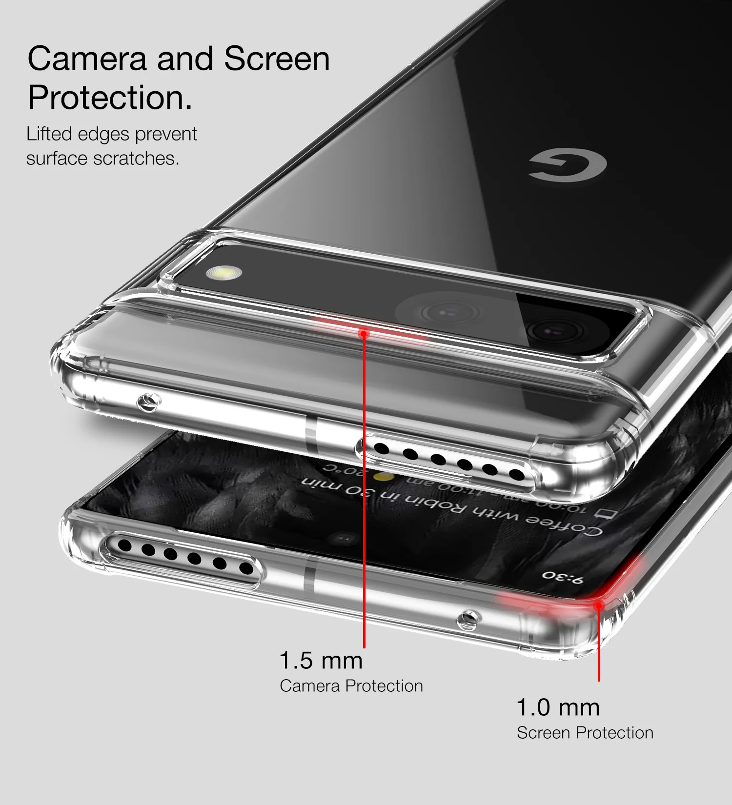 Google Pixel 7 5G (6.3 inch) Back Cover | Ice Crystal Series, Crystal Clear - Image 4