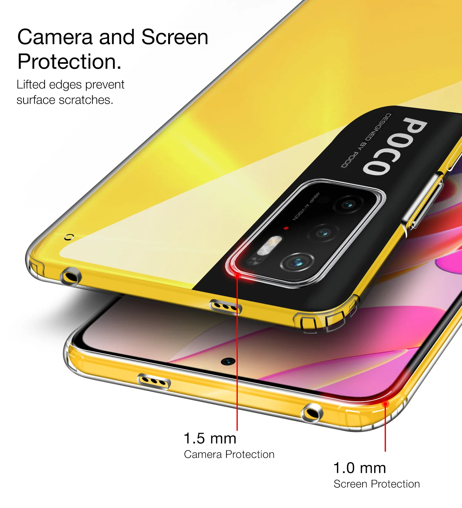 Poco M3 Pro 5G (6.5 inch) Back Cover | Ice Crystal Series [Anti Yellow], Black Clear - Image 4
