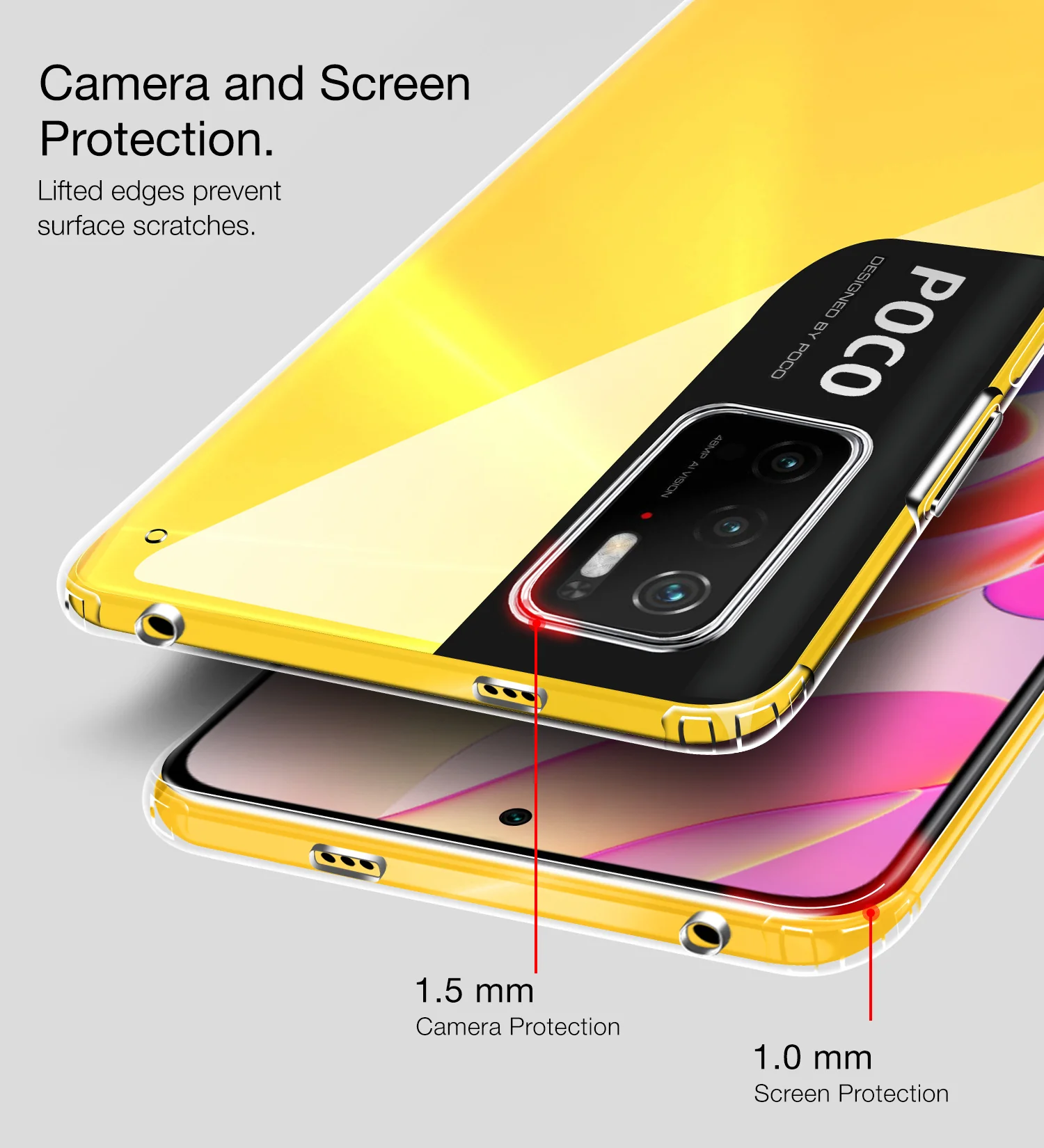 Poco M3 Pro 5G (6.5 inch) Back Cover | Ice Crystal Series, Crystal Clear - Image 4