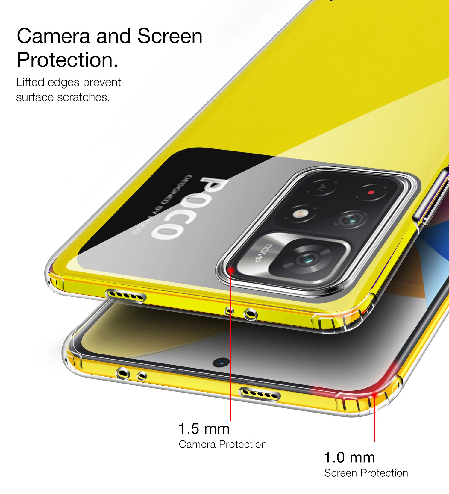 Redmi Note 11T 5G, Poco M4 Pro 5G (6.6 inch) Back Cover | Ice Crystal Series [Anti Yellow], Black Clear - Image 4