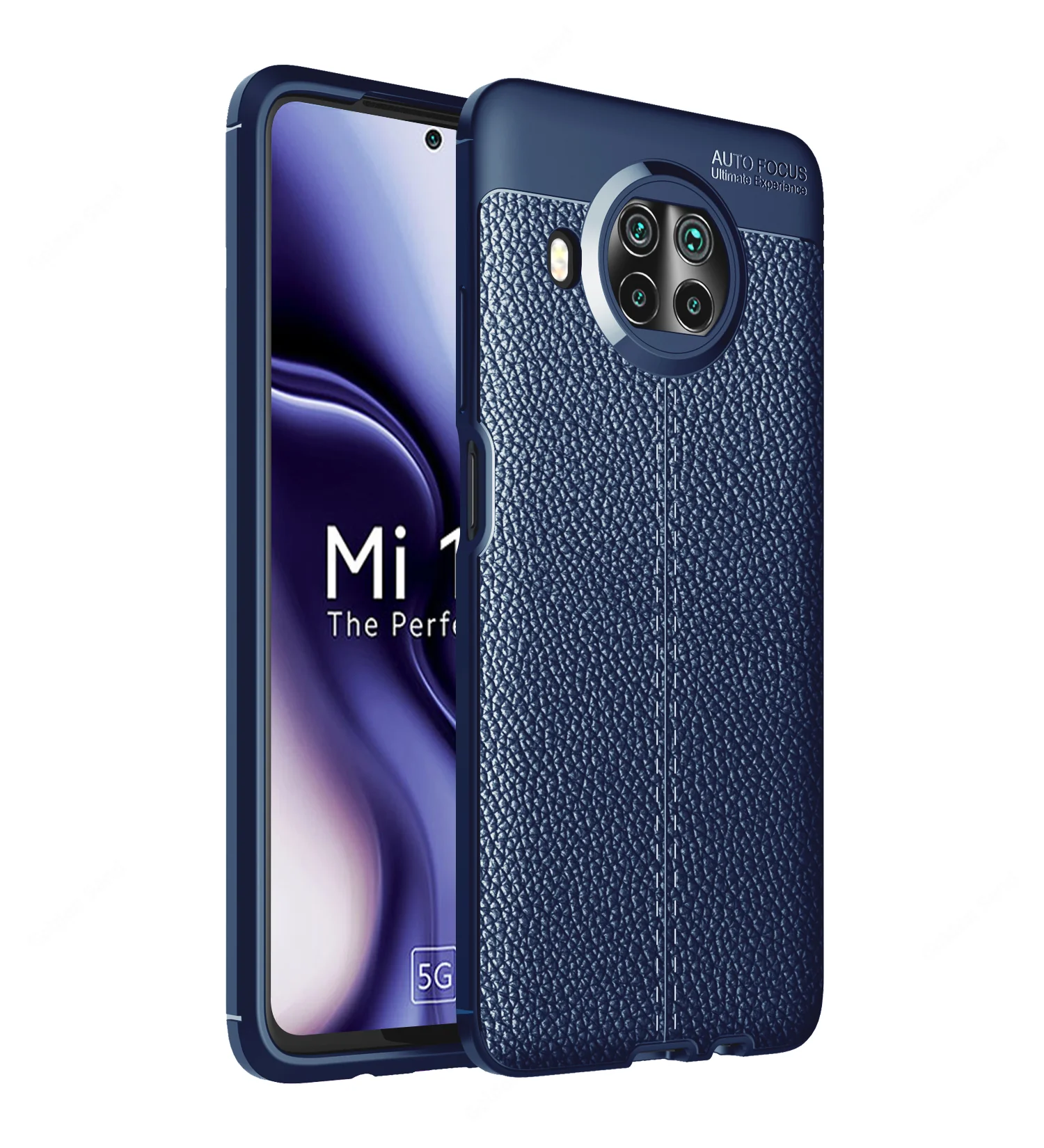 Mi 10i 5G (6.67 inch) Back Cover | Vegan Leather Series, Atlantic Blue