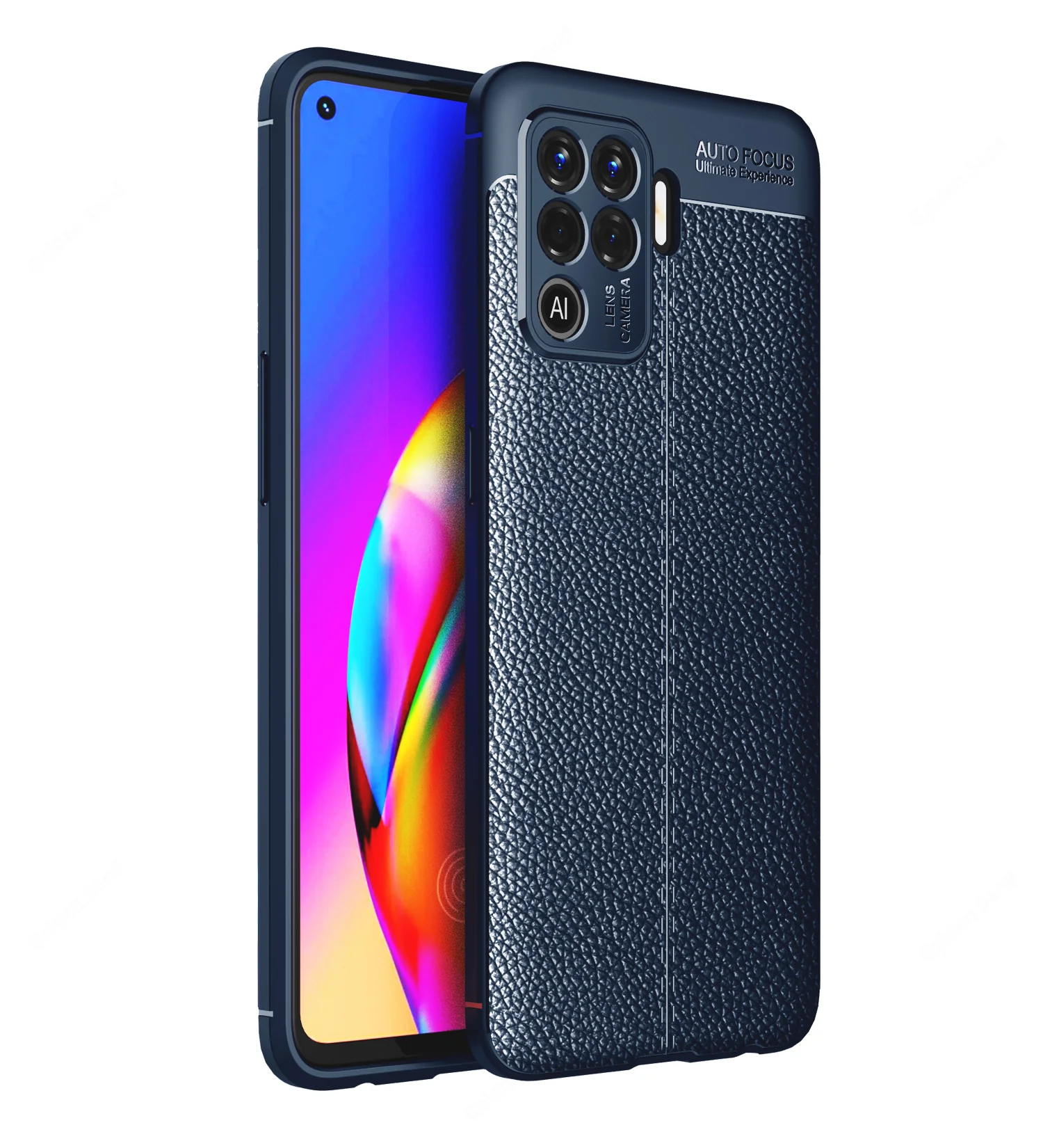Oppo F19 Pro (6.43 inch) Back Cover | Vegan Leather Series, Cosmo Blue