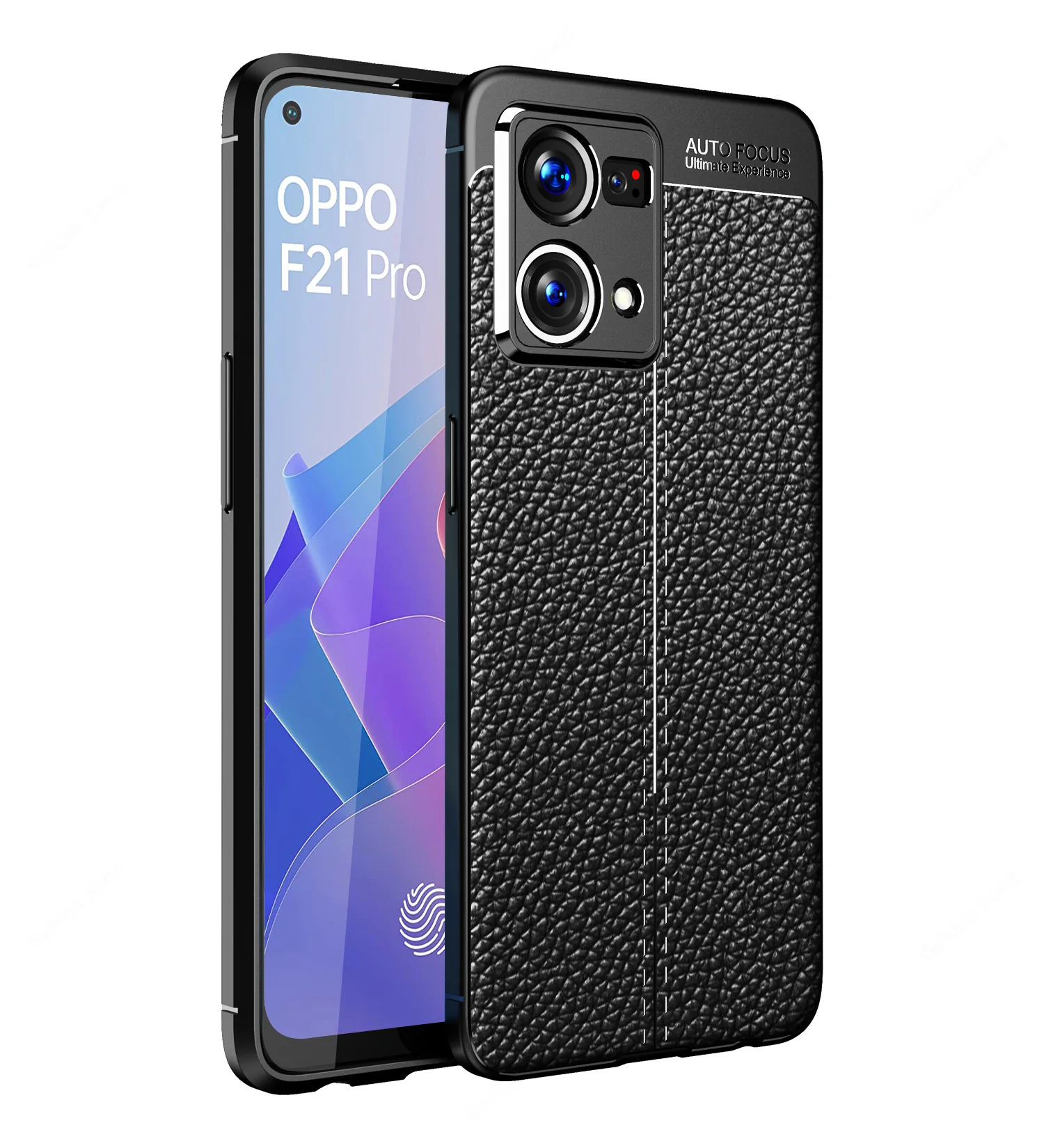 Oppo F21s Pro 4G, Oppo F21 Pro 4G (6.43 inch) Back Cover | Vegan Leather Series, Black