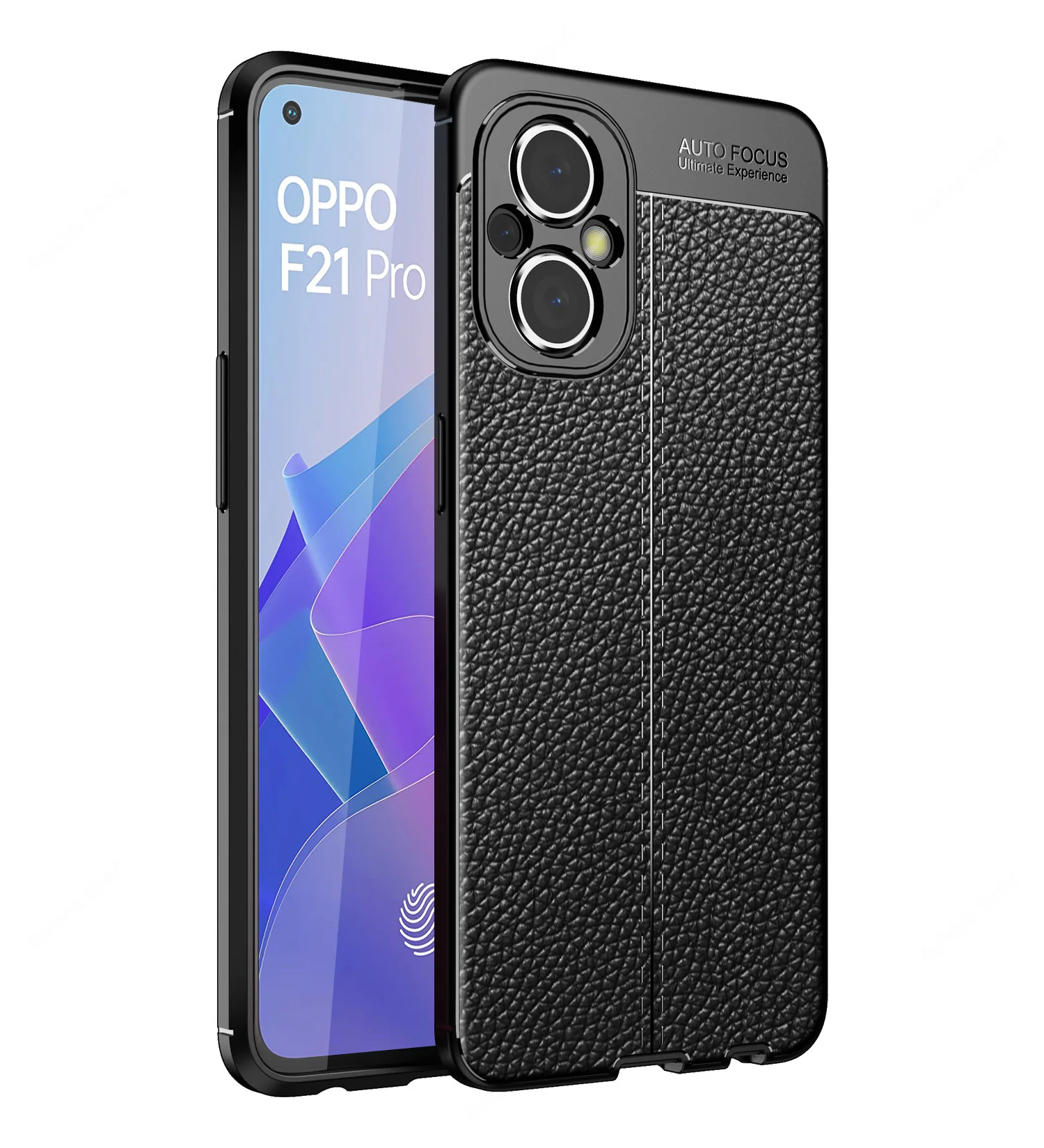 Oppo F21s Pro 5G, Oppo F21 Pro 5G (6.43 inch) Back Cover | Vegan Leather Series, Black