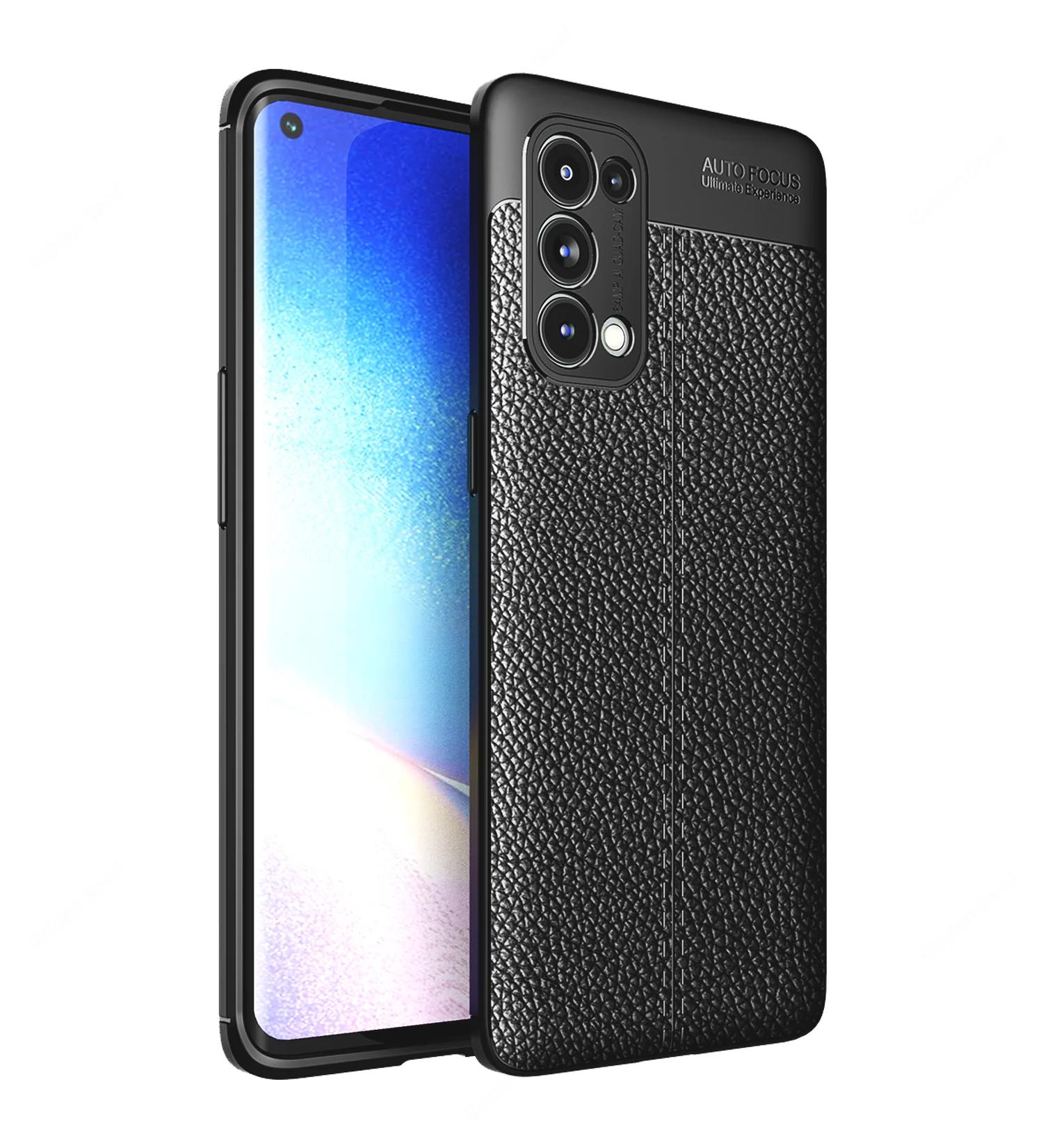 Oppo Reno 5 Pro 5G (6.55 inch) Back Cover | Vegan Leather Series, Starry Black