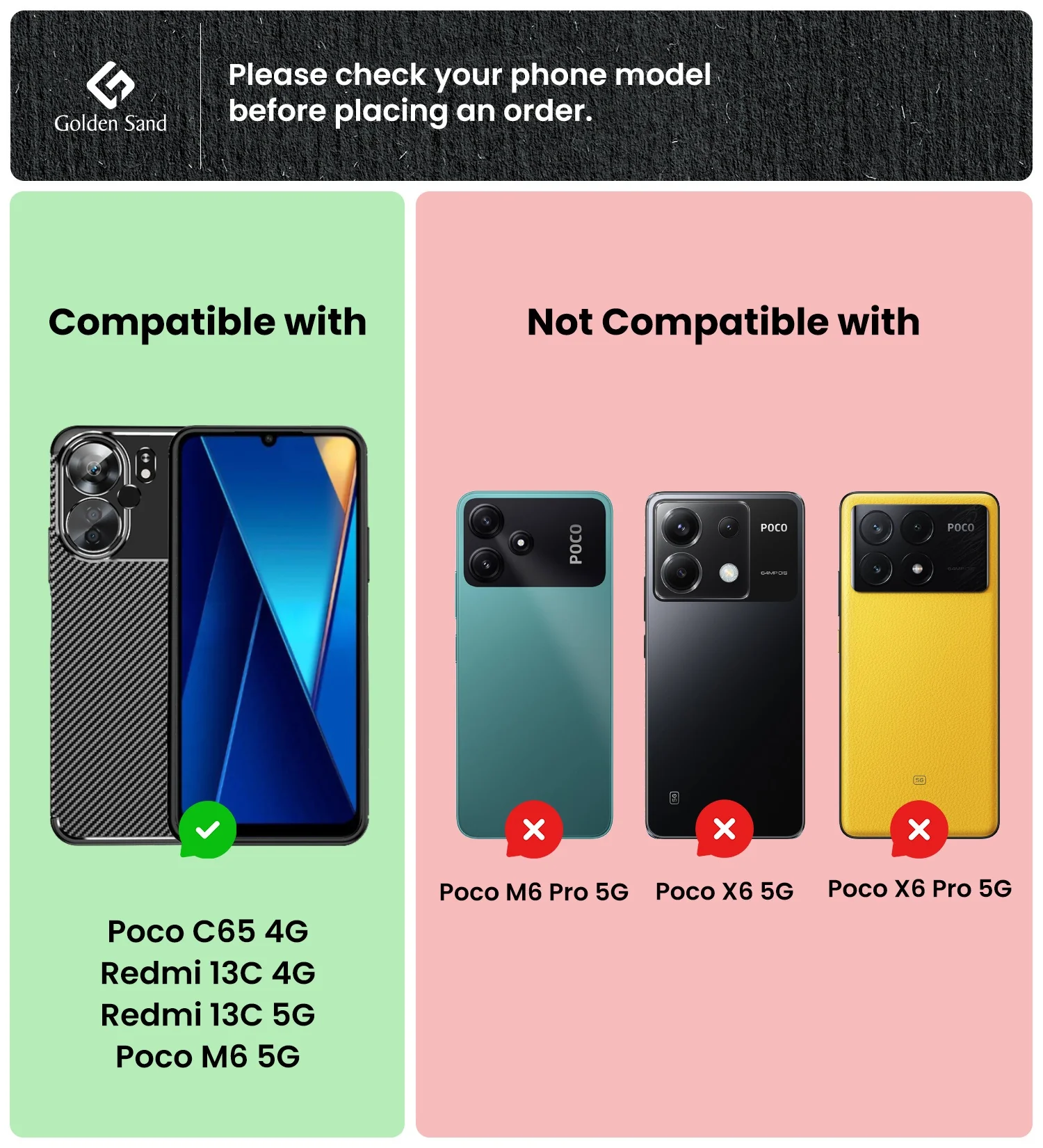 Redmi 13C 4G/ 5G, Poco M6 5G, Poco C65 4G (6.74 inch) Back Cover | Vegan Leather Series, Black - Image 2