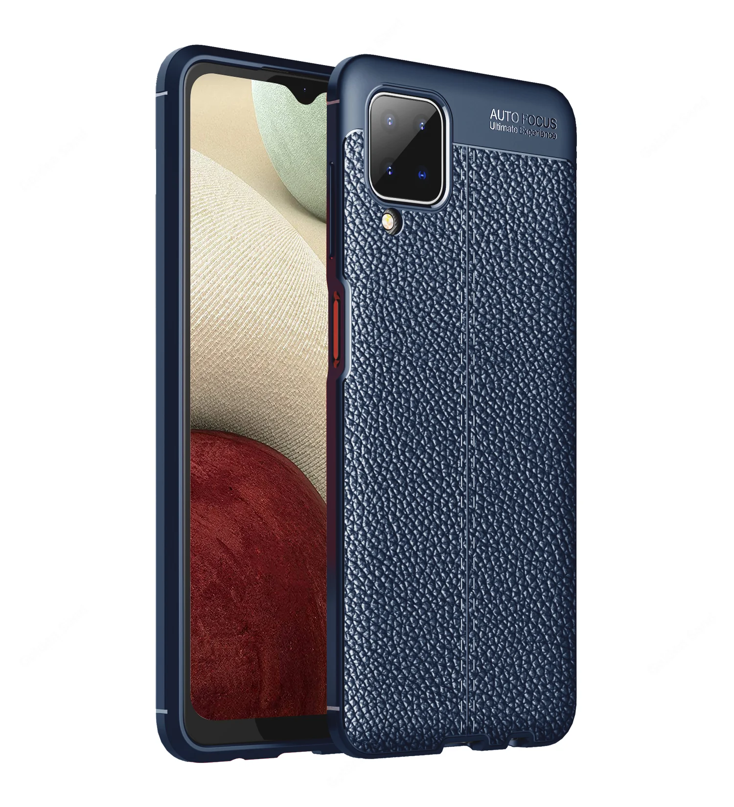 Samsung Galaxy A12, Samsung Galaxy M12, Samsung Galaxy F12 (6.5 inch) Back Cover | Vegan Leather Series, Blue