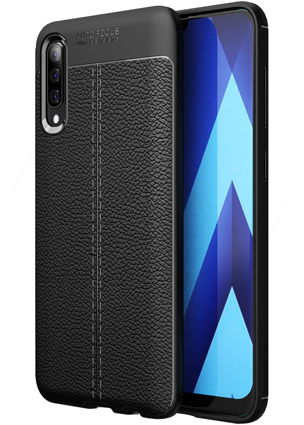 Samsung Galaxy A70, Samsung Galaxy A70s (6.7 inch) Back Cover | Vegan Leather Series, Black