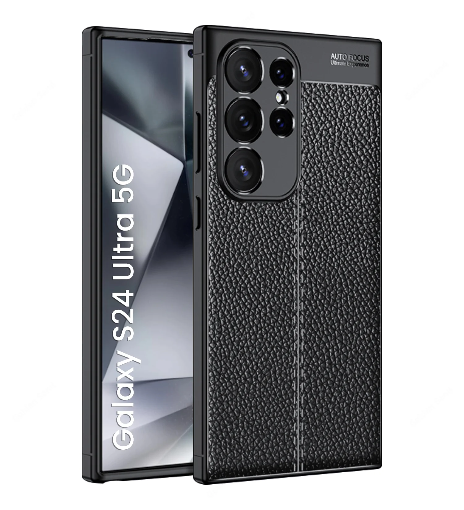 Samsung Galaxy S24 Ultra 5G (6.8 inch) Back Cover | Vegan Leather Series, Black