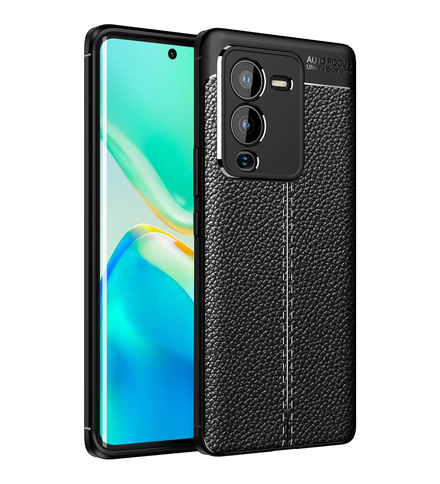 Vivo V25 Pro 5G (6.56 inch) Back Cover | Vegan Leather Series, Black
