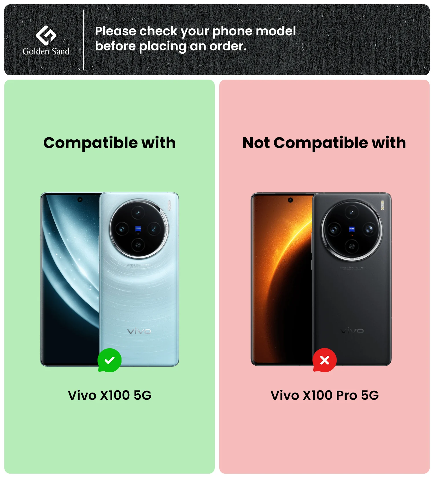 Vivo X100 5G (6.78 inch) Back Cover | Vegan Leather Series, Black - Image 2