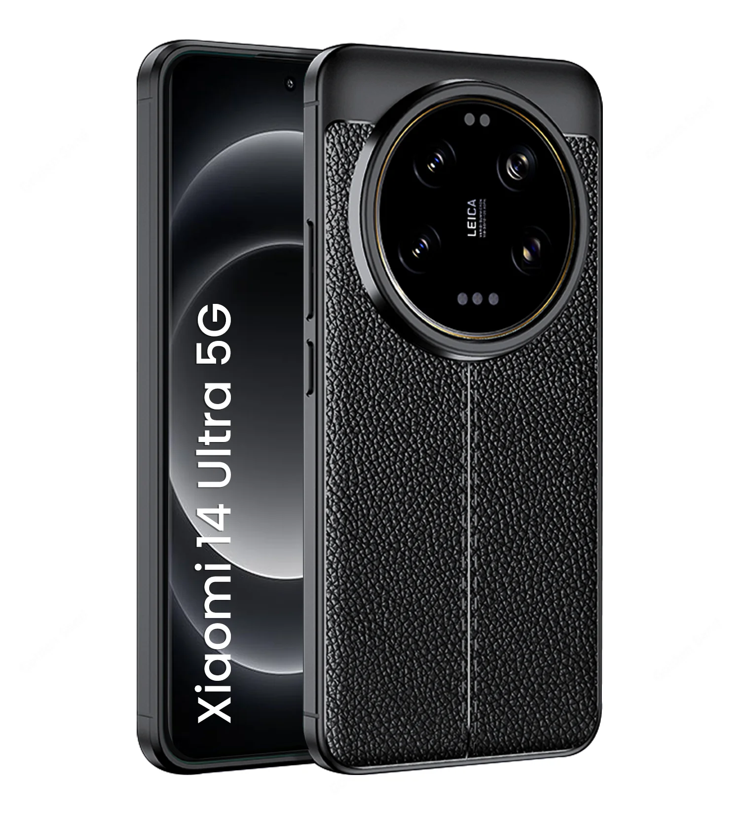 Xiaomi 14 Ultra 5G (6.73 inch) Back Cover | Vegan Leather Series, Black