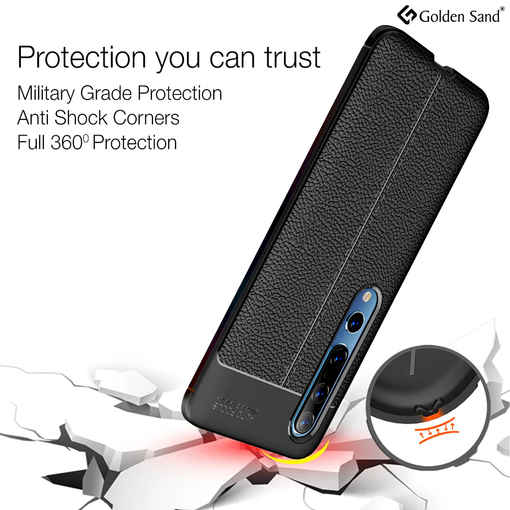 Xiaomi Mi 10 5G, Mi 10 Pro (6.67 inch) Back Cover | Vegan Leather Series, Black - Image 4