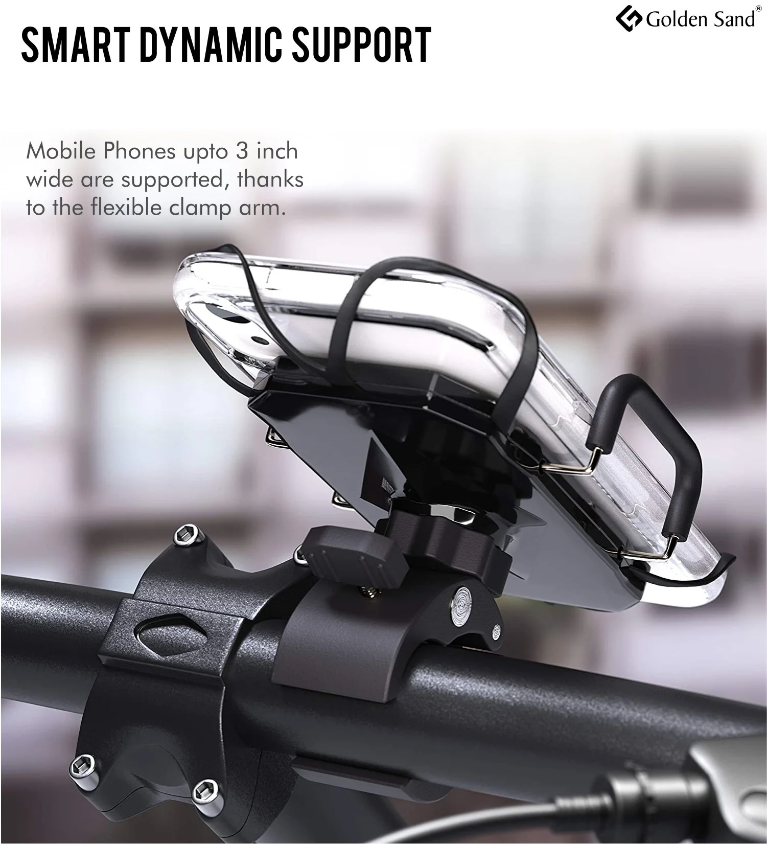 Mobile Phone Holder for Cycle, Motorcycle for GPS Navigation, Google Maps, Entertainment- Waterproof, Durable,Premium Quality PC and Silicone Materials , Black - Image 4